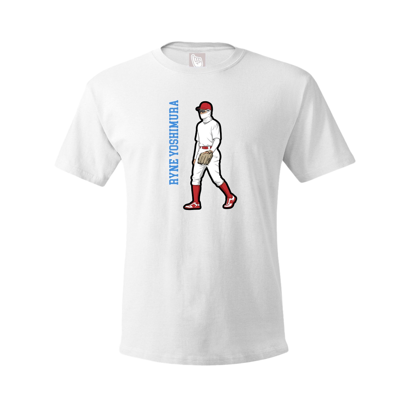 Tee — Name Vertical in White