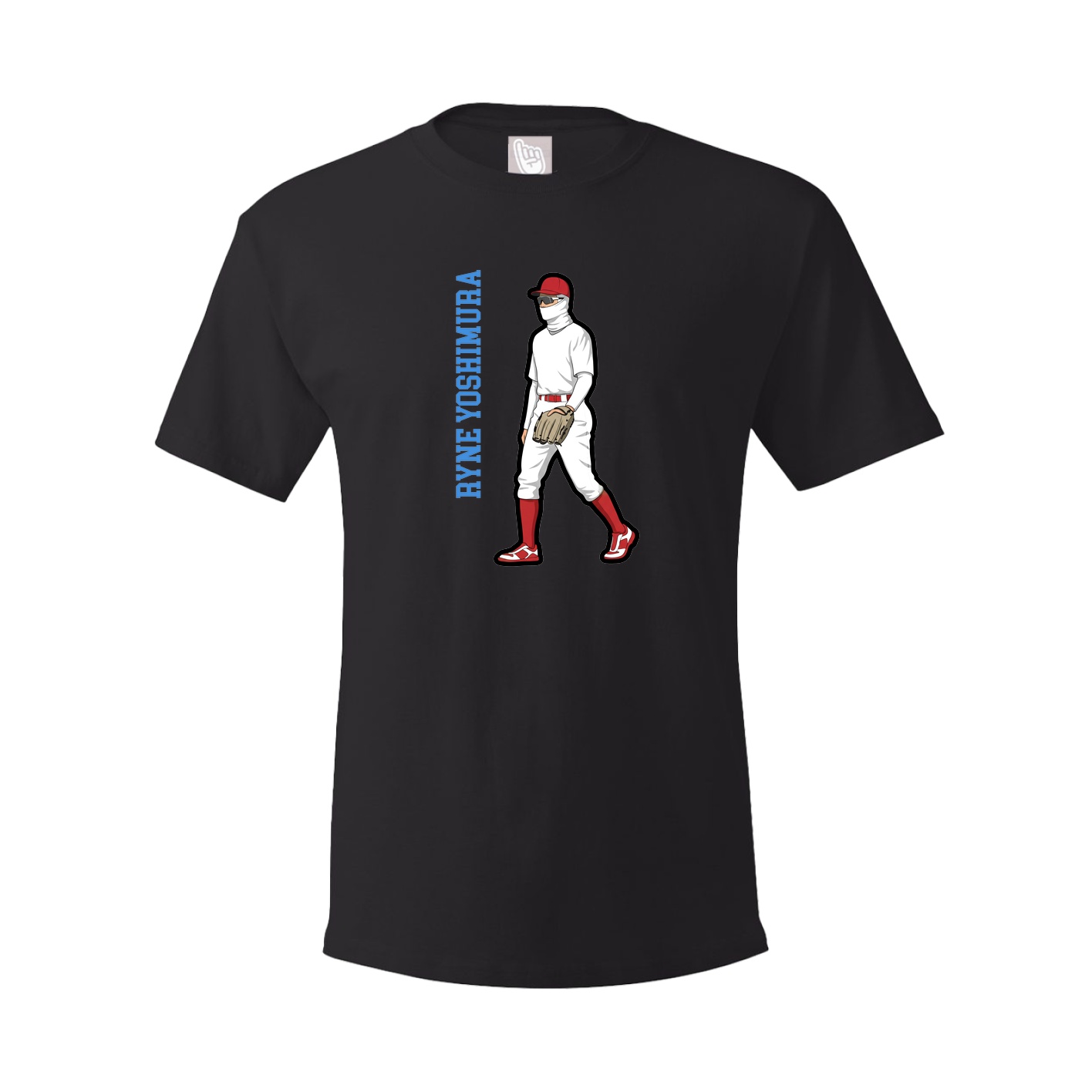 Youth Tee — Name Vertical in Black