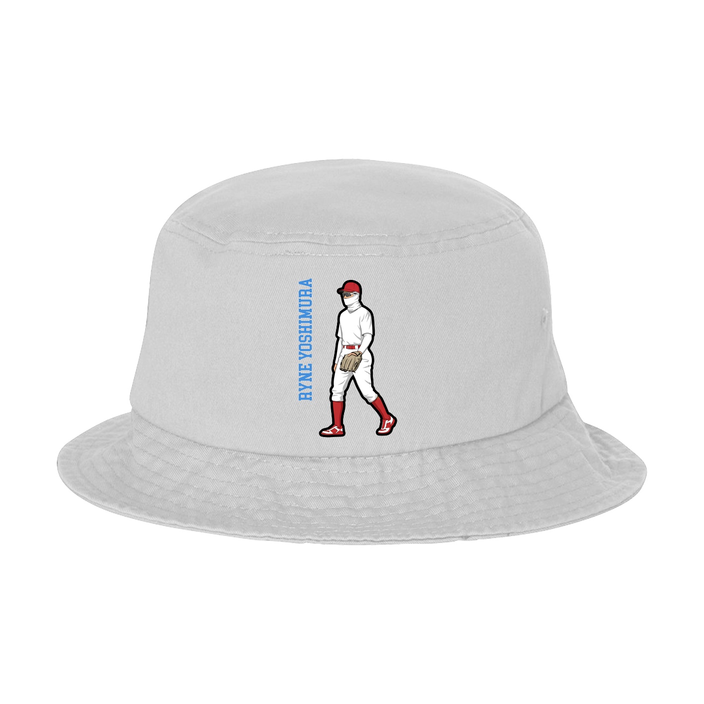 Bucket Cap — Name Vertical in White