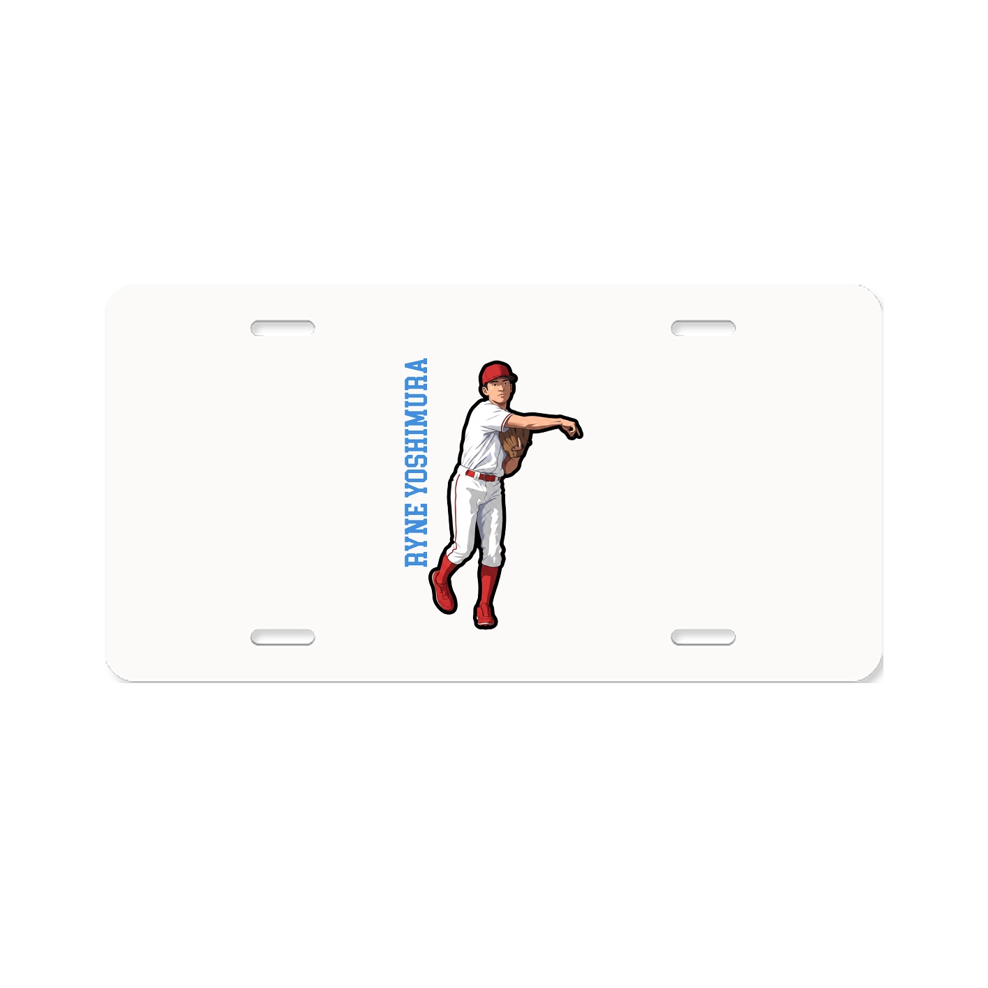 License Plate — Name Vertical in Classic