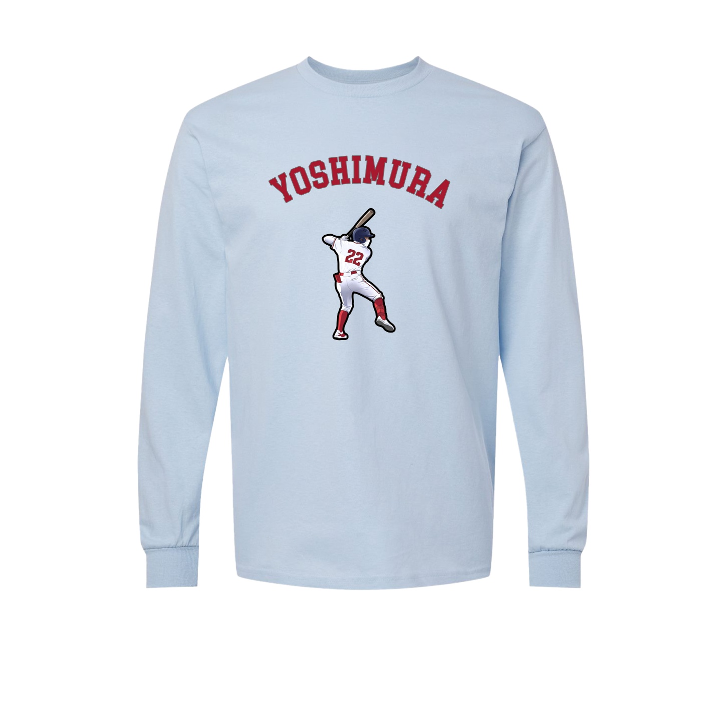Long Sleeve Tee — Shirsey Arch in Light Blue