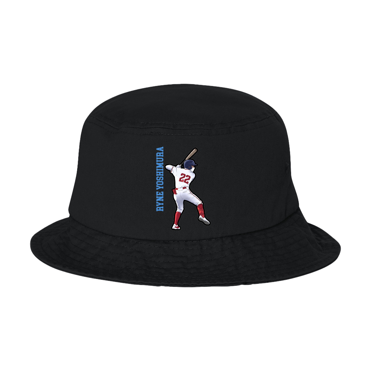 Bucket Cap — Name Vertical in Black