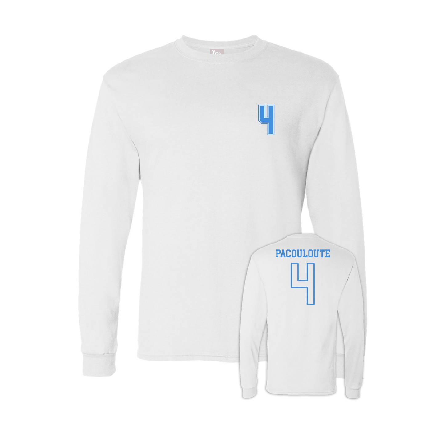Long Sleeve Tee — Chest Back in White