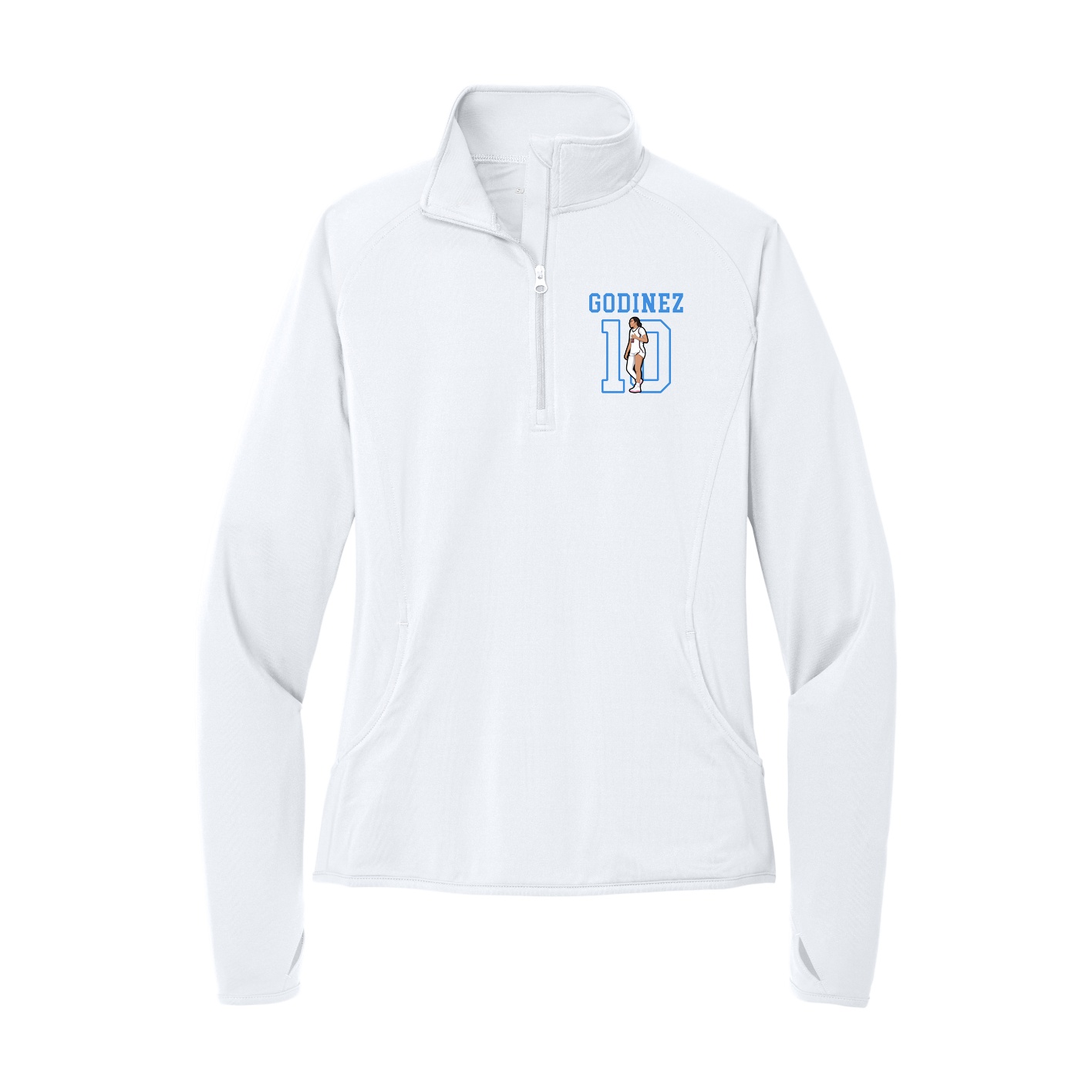 Women's Q-Zip Pullover — Shirsey in White