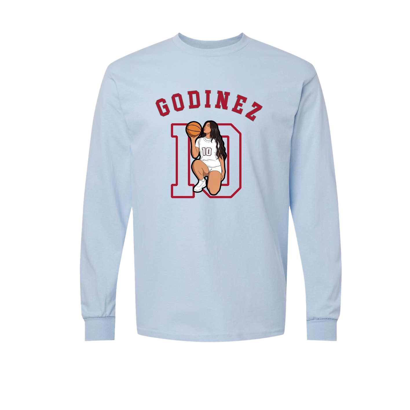 Long Sleeve Tee — Shirsey Arch in Light Blue