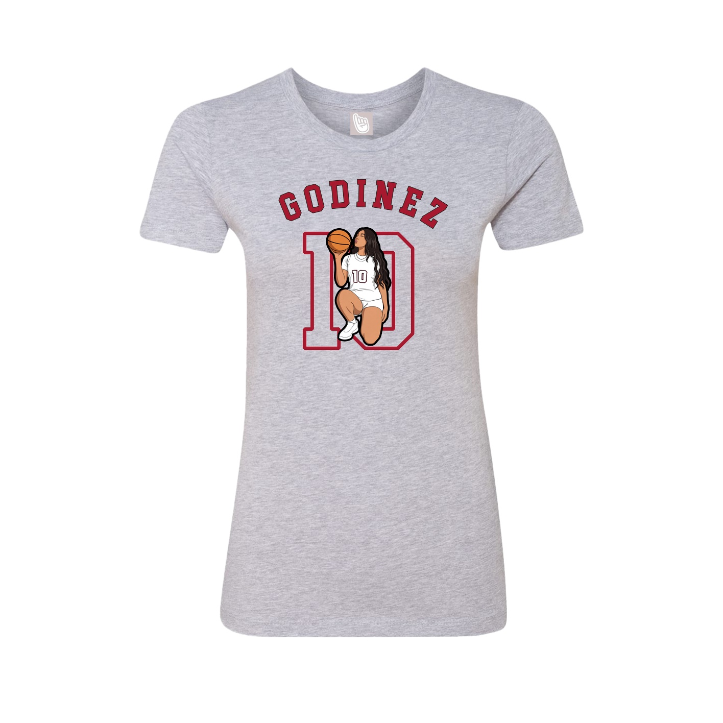 Fitted Women's Tee — Shirsey Arch in Grey