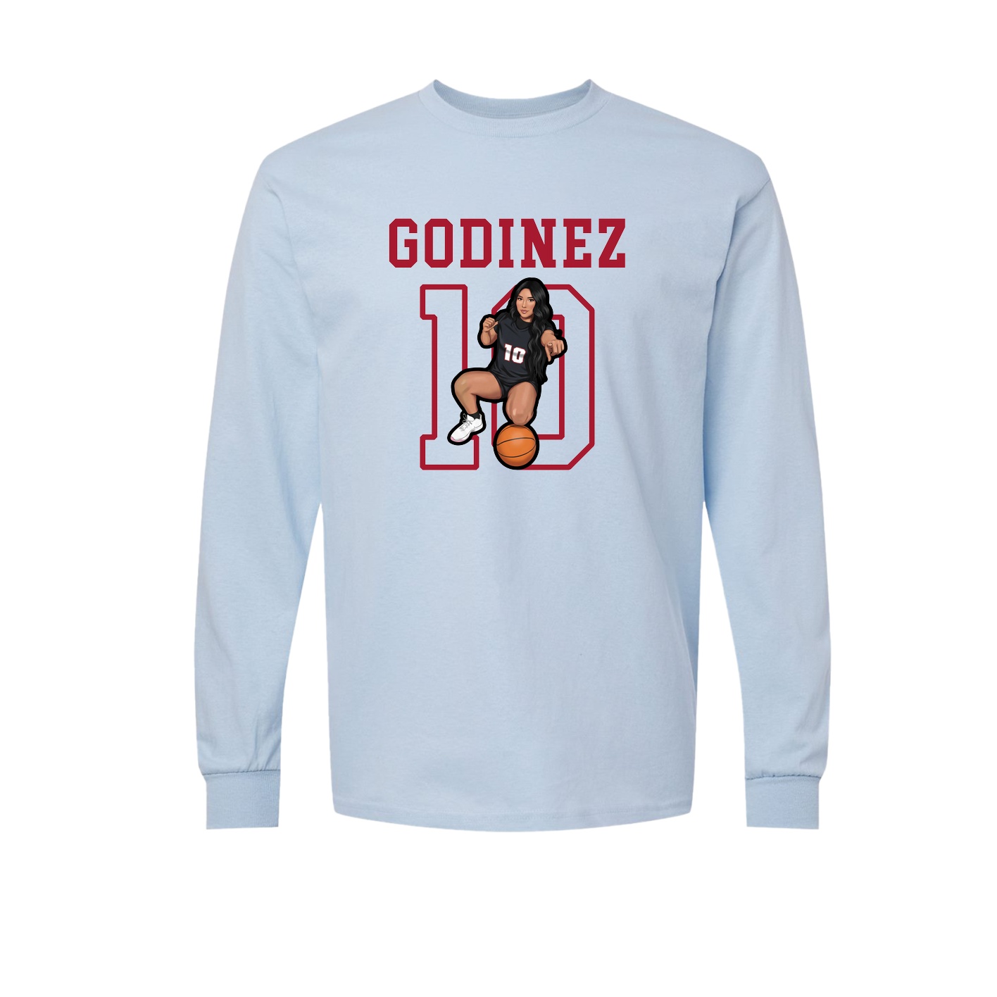 Long Sleeve Tee — Shirsey in Light Blue