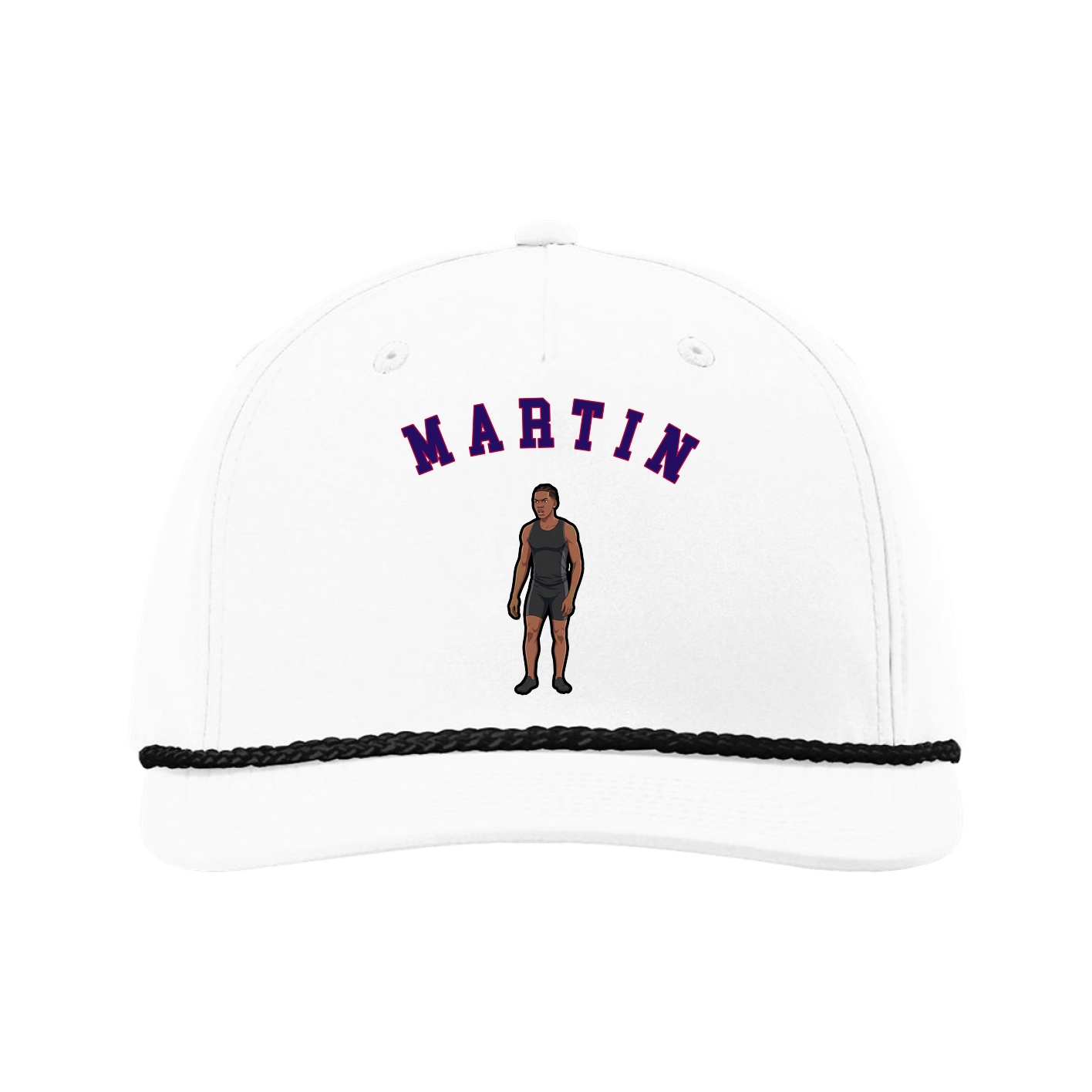 Five-Panel Classic Rope Cap — Shirsey Arch in White