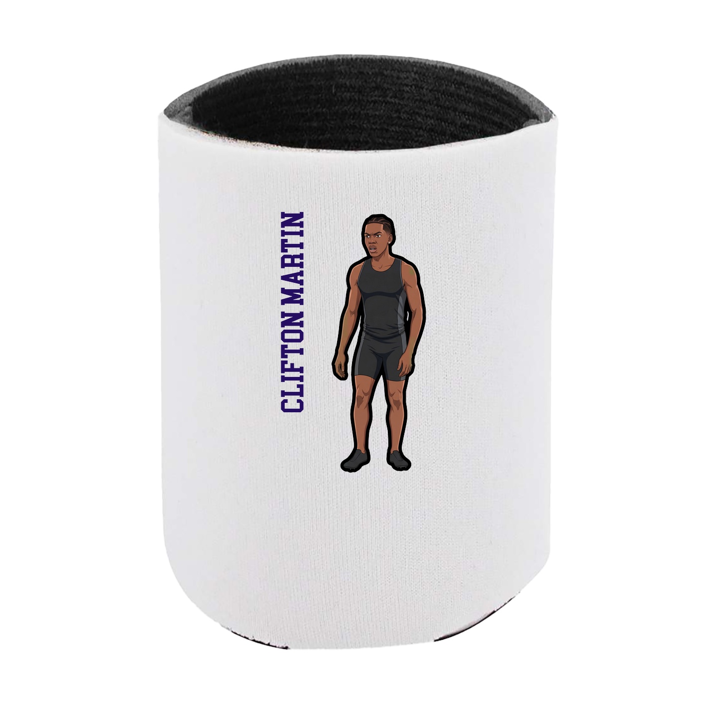 Can Holder — Name Vertical in White