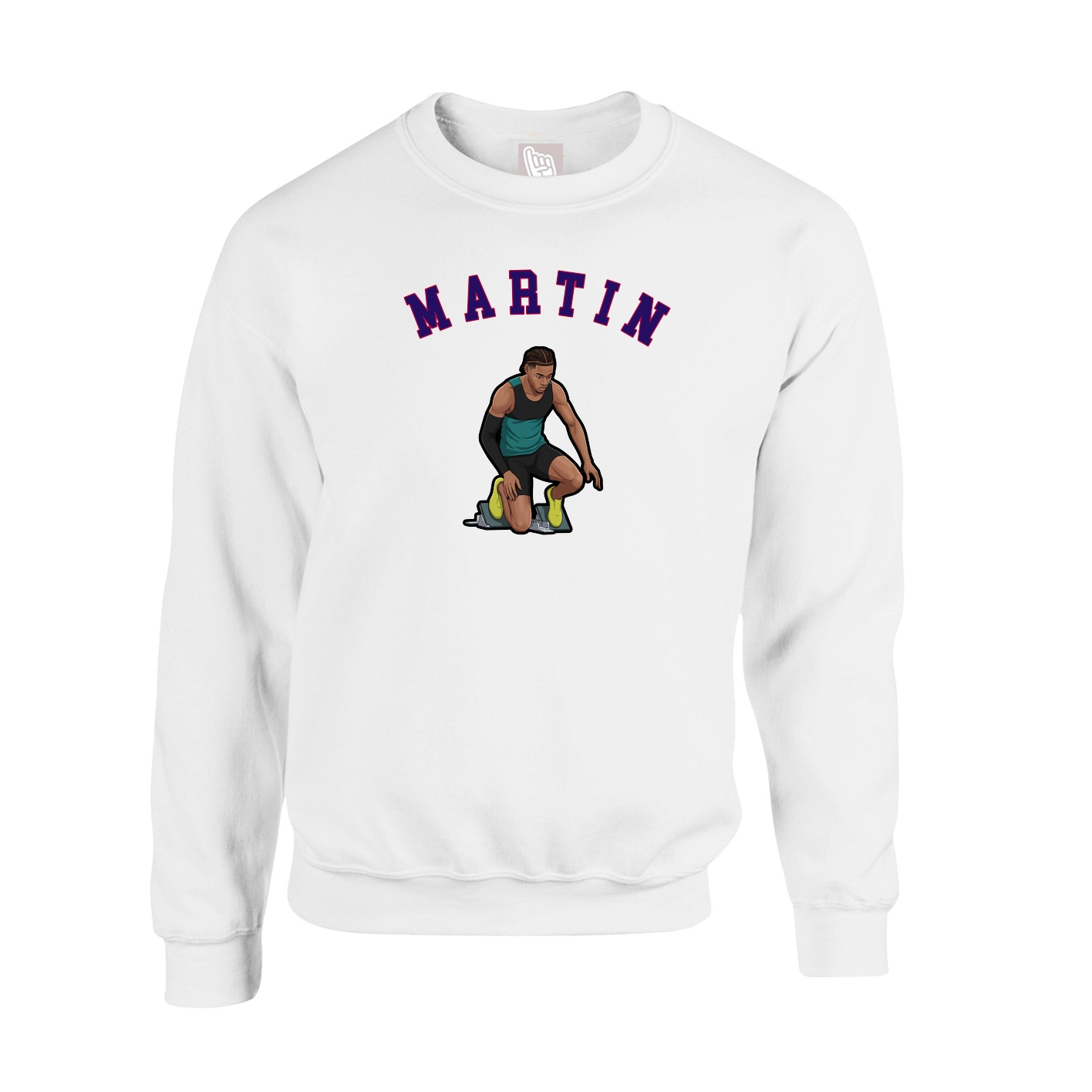 Fleece Crew — Shirsey Arch in White