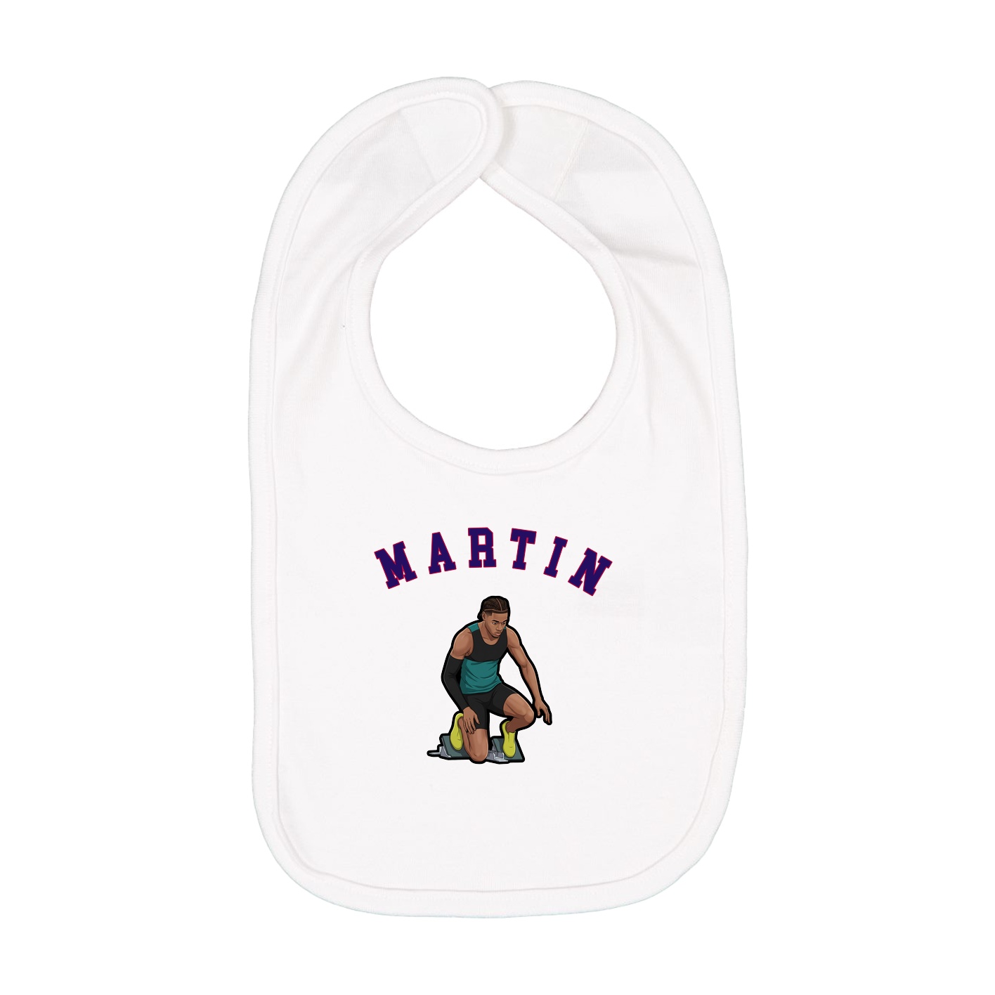 Infant Bib — Shirsey Arch in White