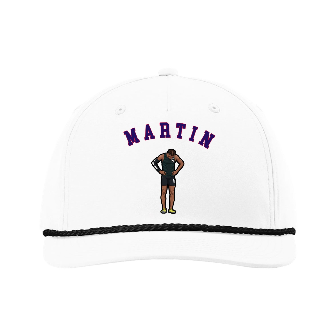 Five-Panel Classic Rope Cap — Shirsey Arch in White