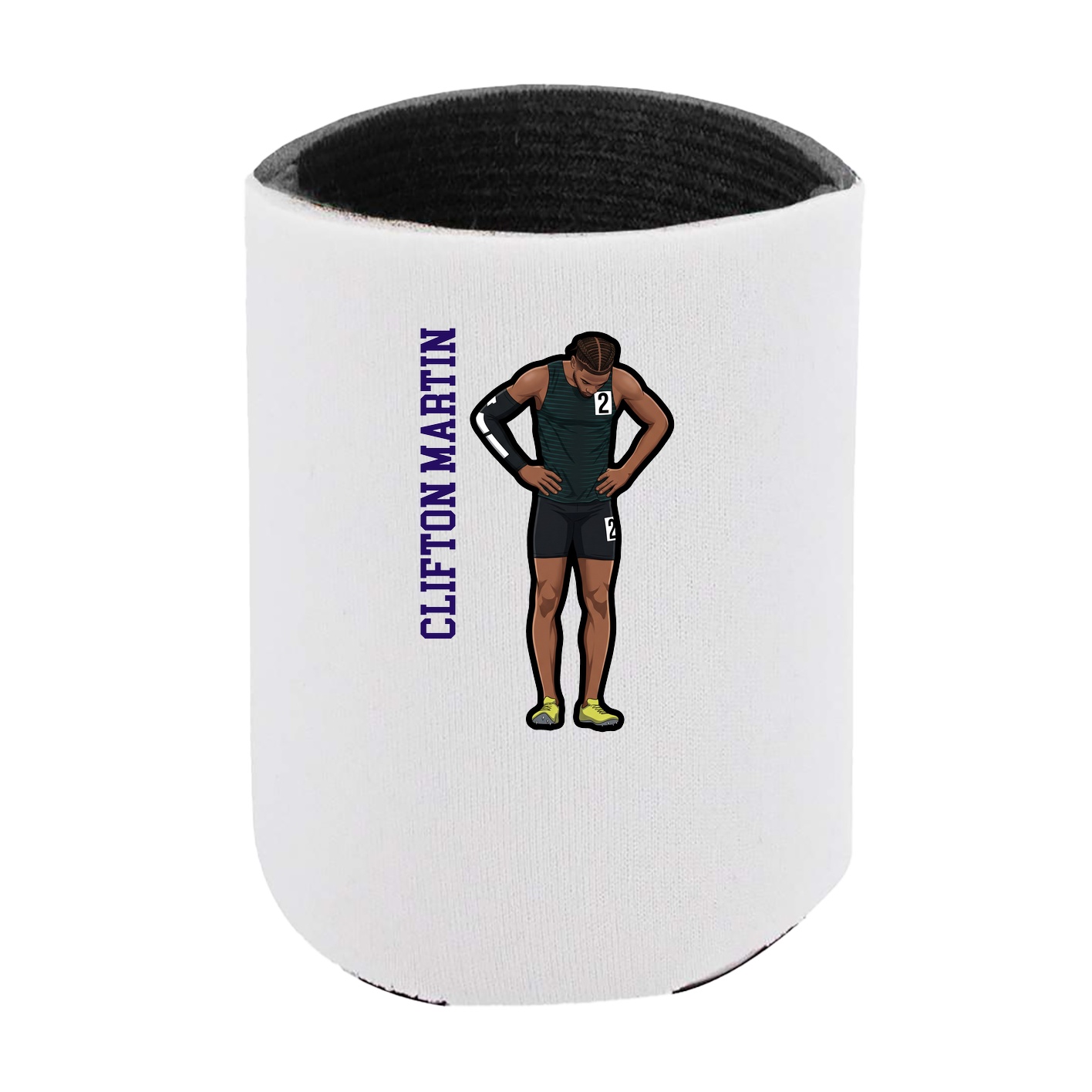 Can Holder — Name Vertical in White