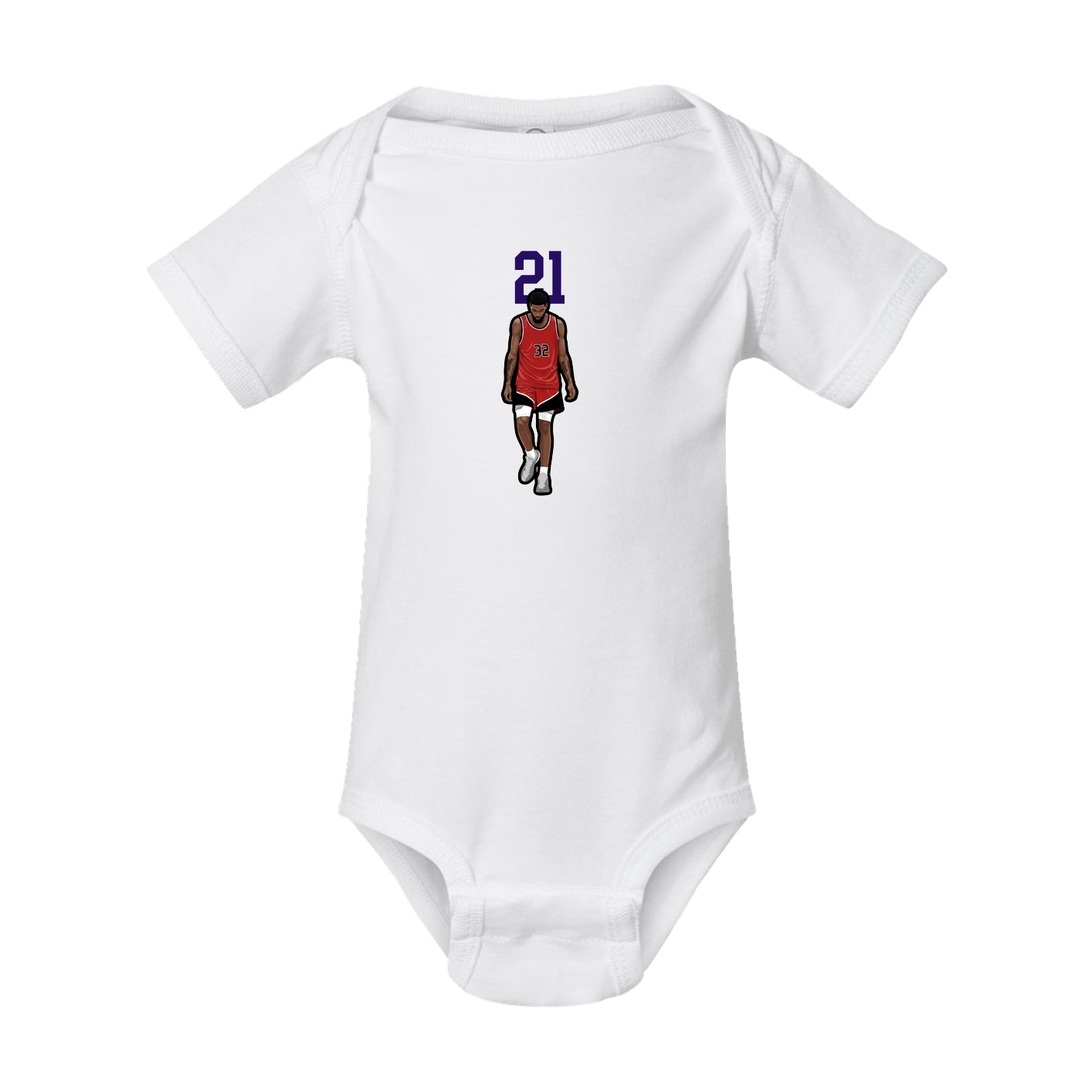 Baby Onesie — Number Top in White