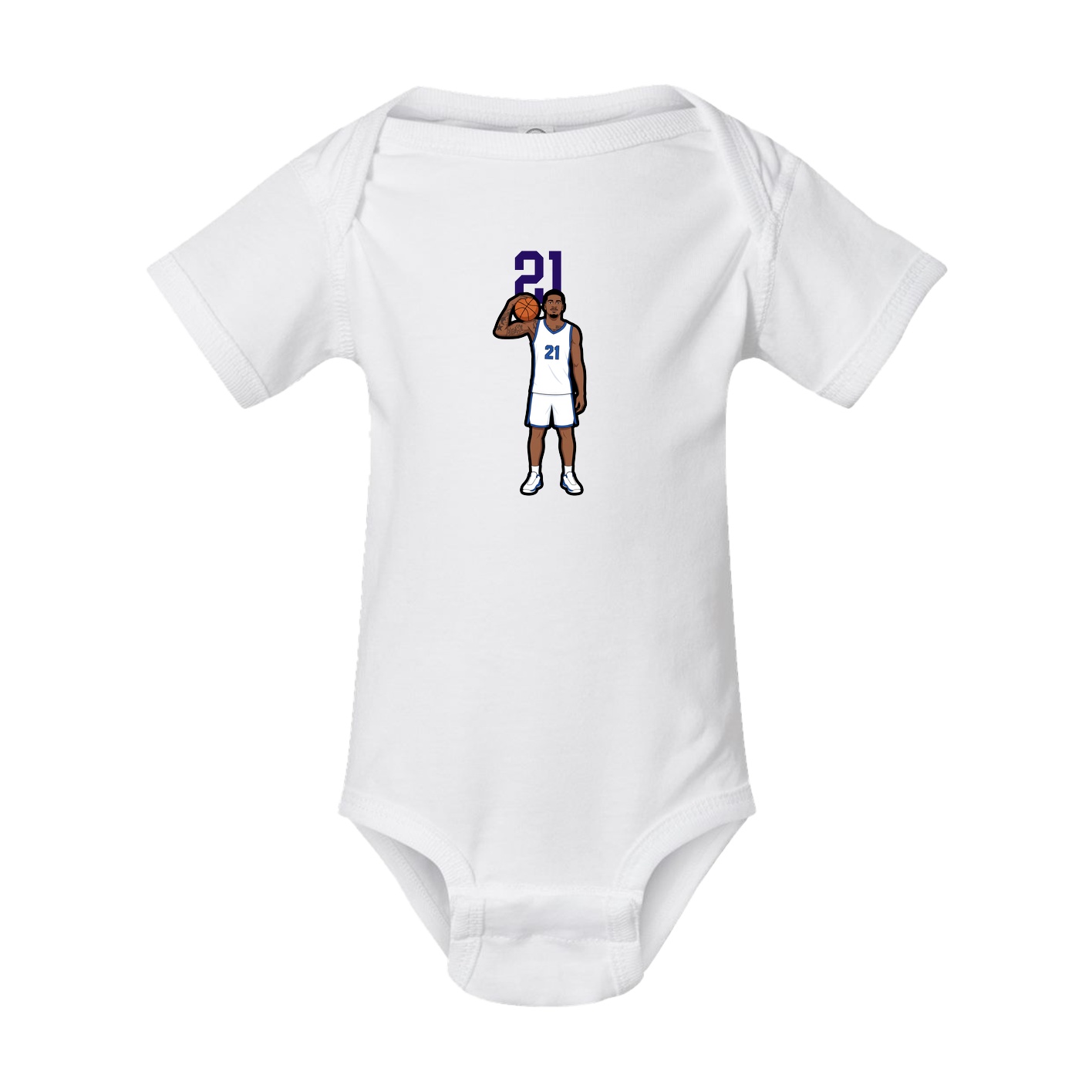 Baby Onesie — Number Top in White