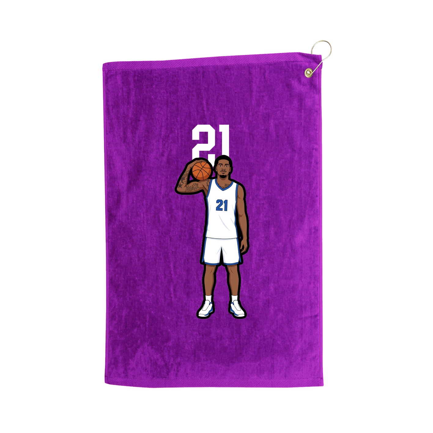 Golf Towel — Number Top in Purple