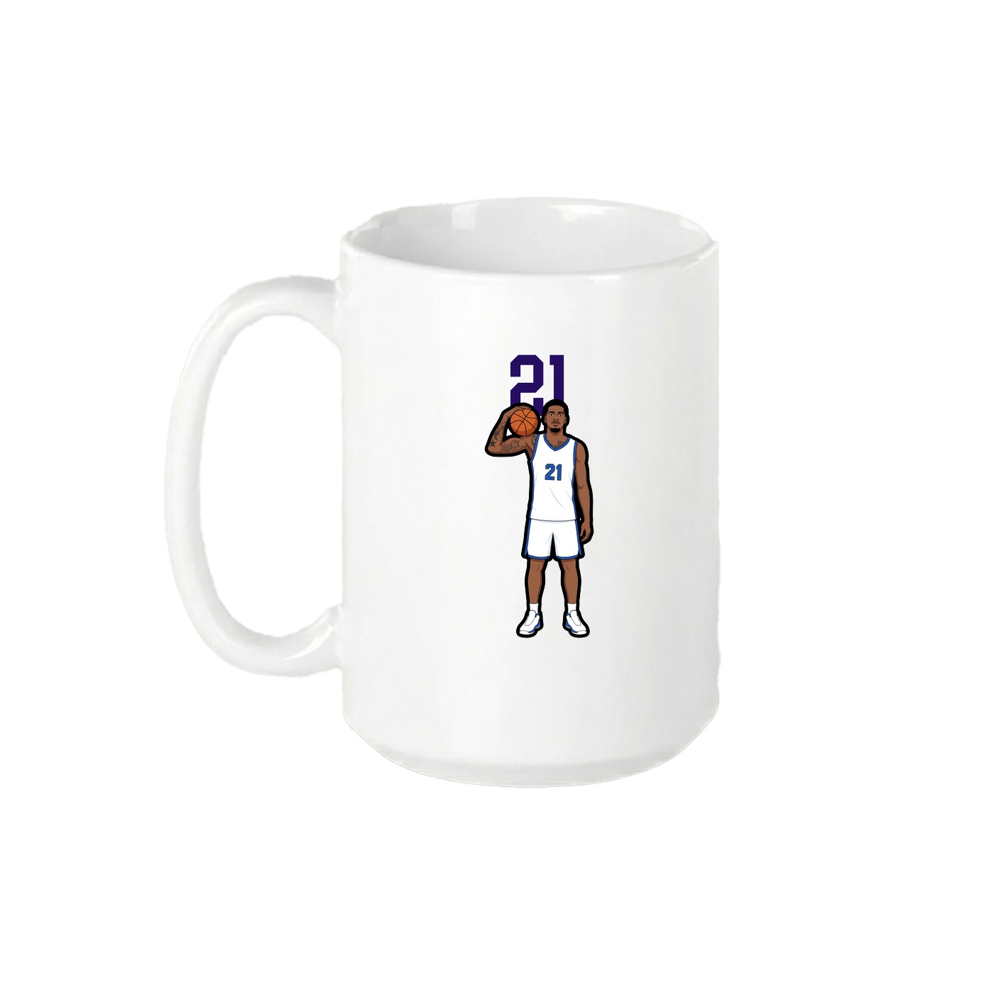 15oz Coffee Mug — Number Top in White