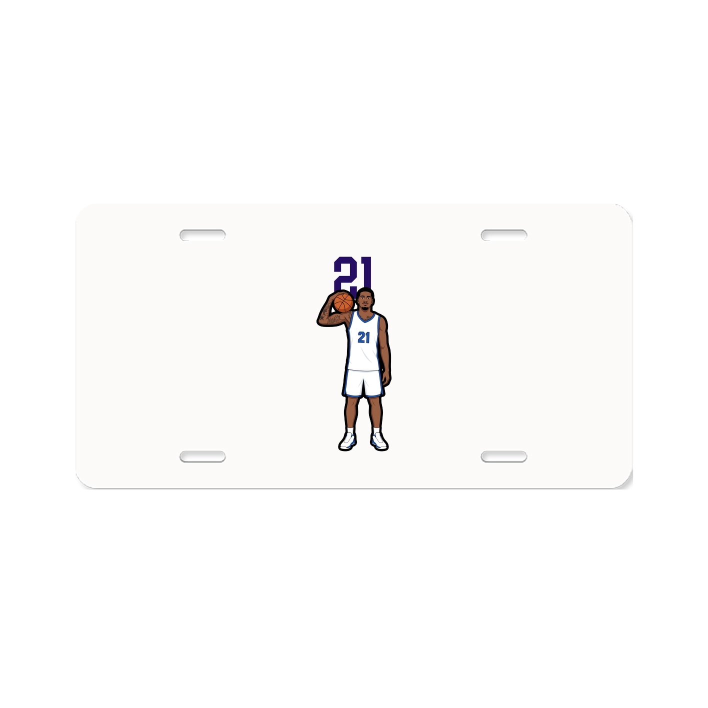 License Plate — Number Top in Classic