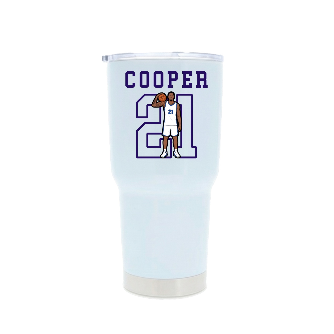 30oz Stainless Steel Tumbler — Shirsey in White