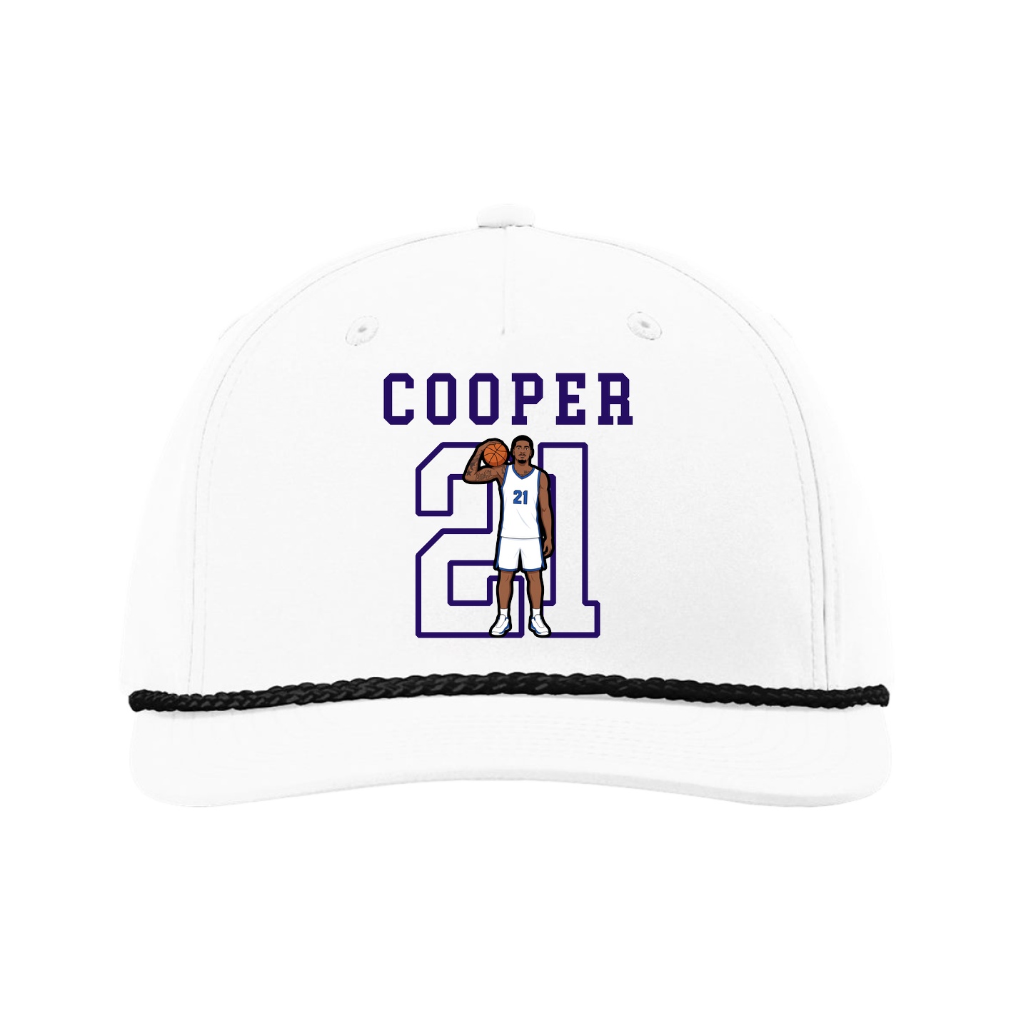 Five-Panel Classic Rope Cap — Shirsey in White