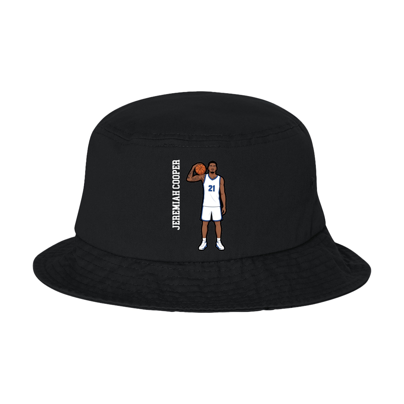 Bucket Cap — Name Vertical in Black