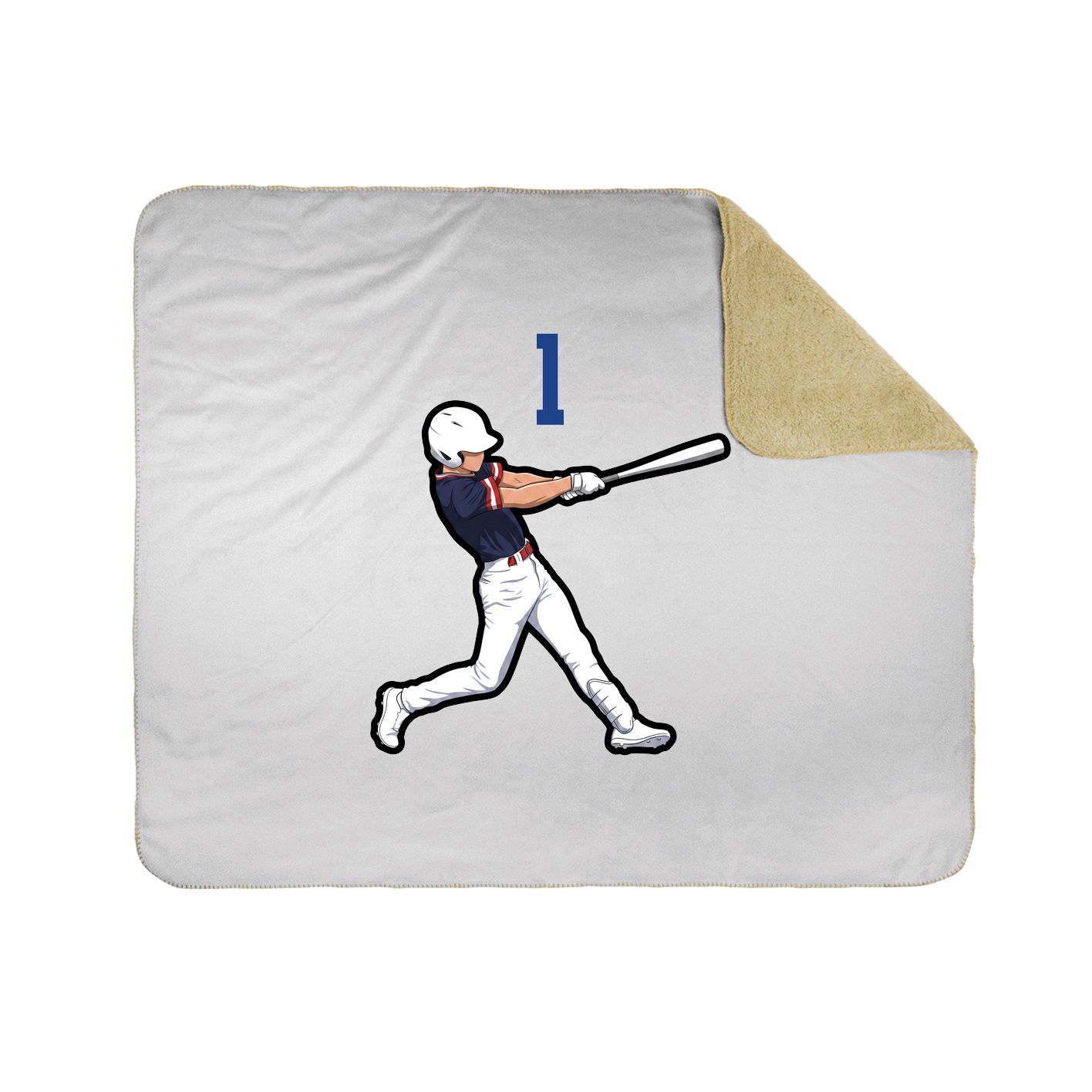 Throw Blanket — Number Top in White