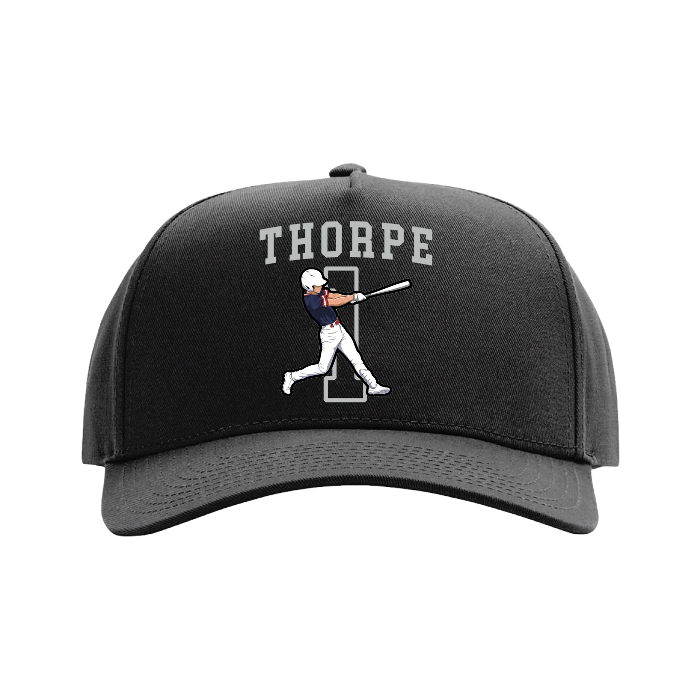 Full Fabric Five-Panel Champ Cap — Shirsey in Black