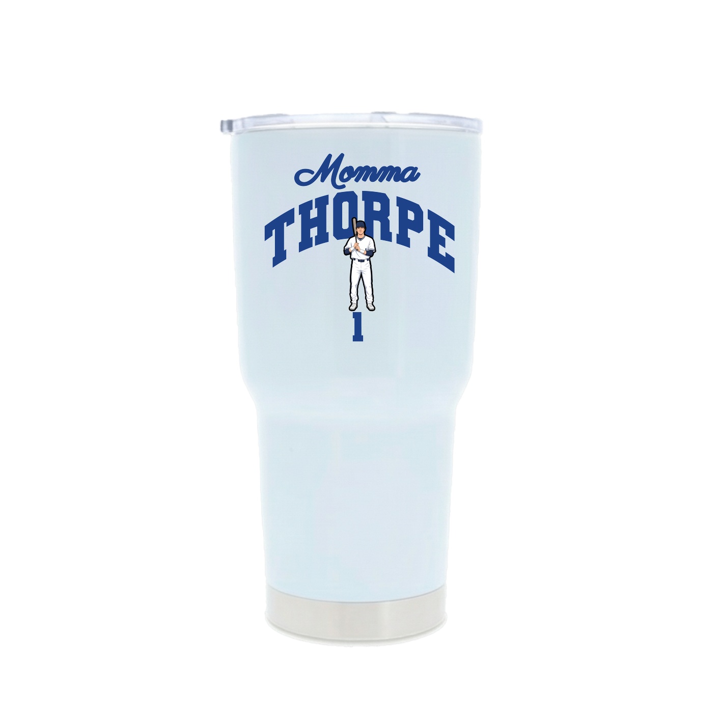 30oz Stainless Steel Tumbler — Mothers Day Arch in White
