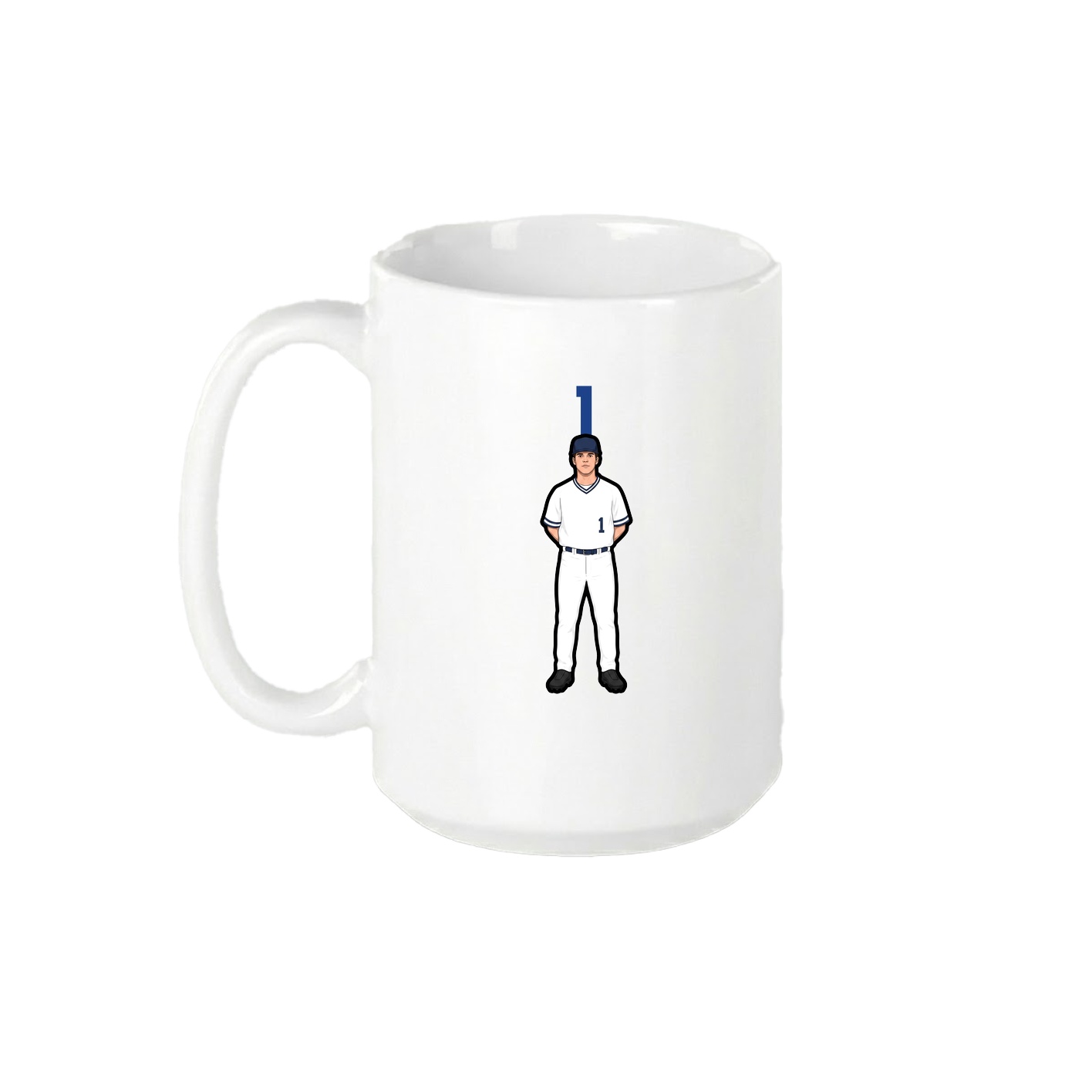 15oz Coffee Mug — Number Top in White