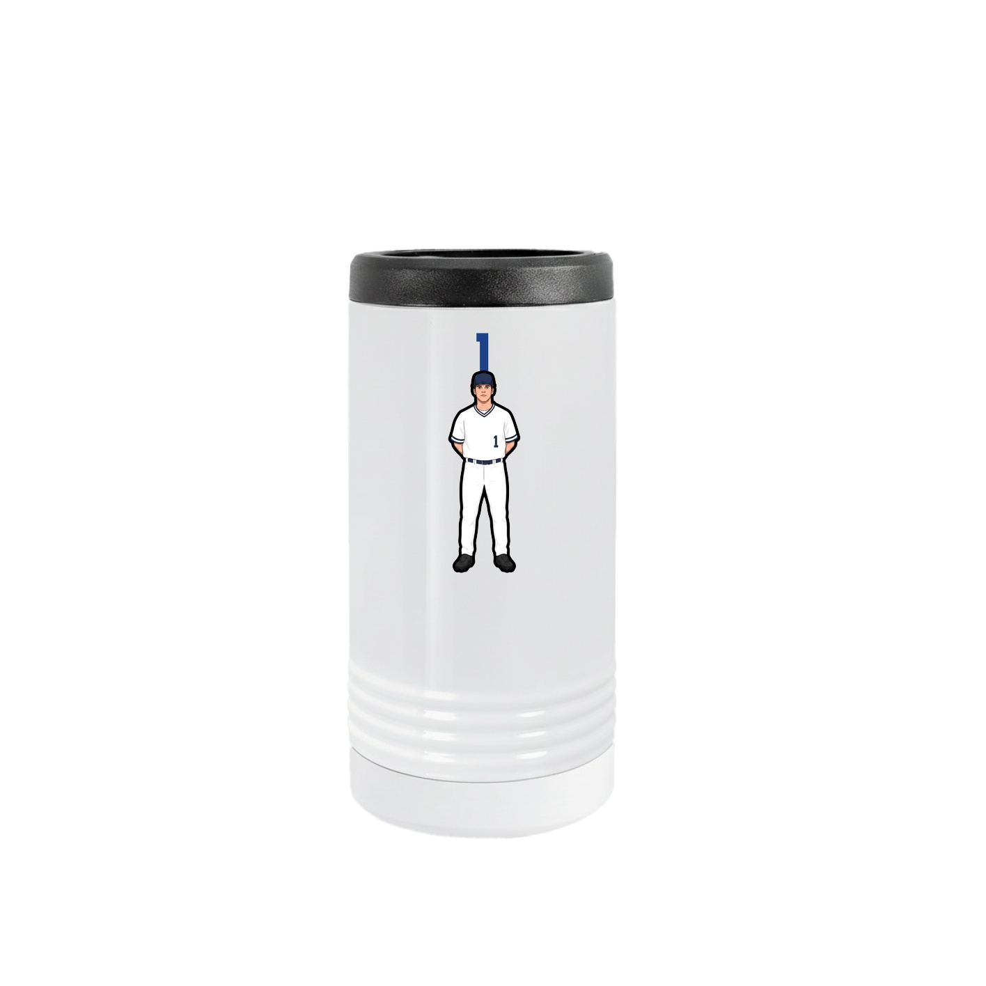 Slim Beverage Holder — Number Top in White