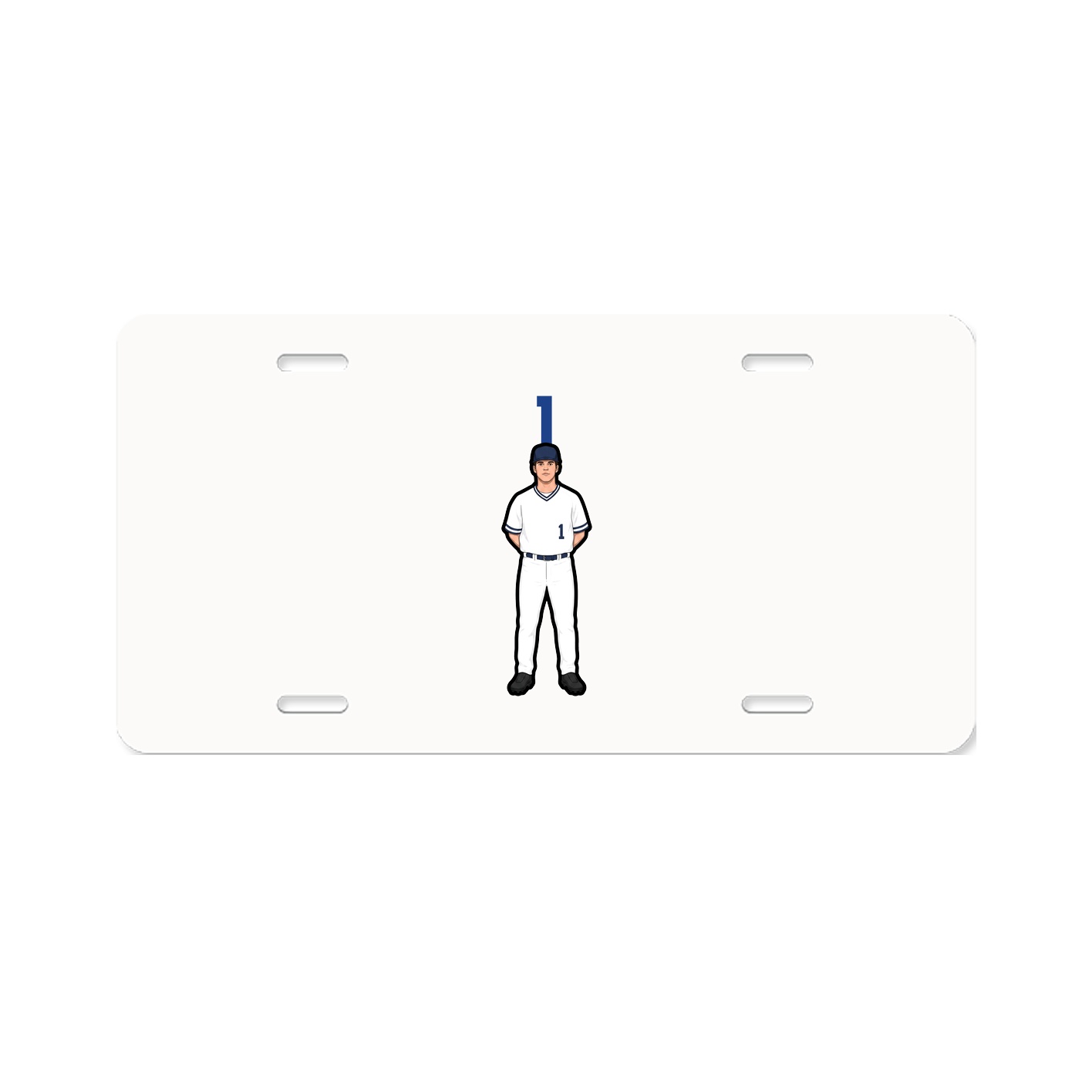 License Plate — Number Top in Classic