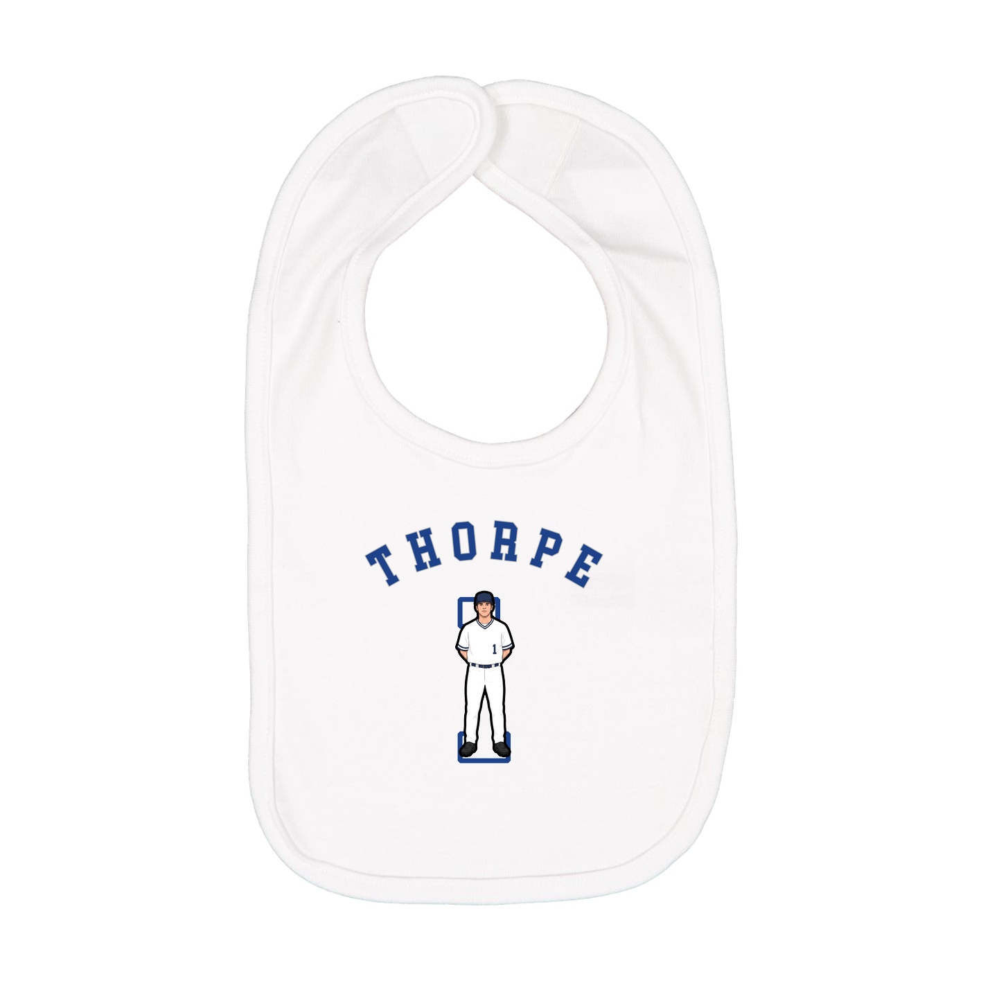Infant Bib — Shirsey Arch in White