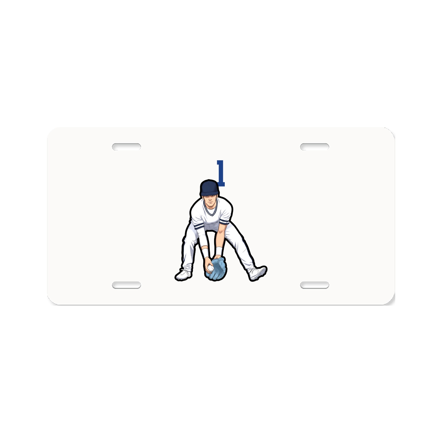 License Plate — Number Top in Classic