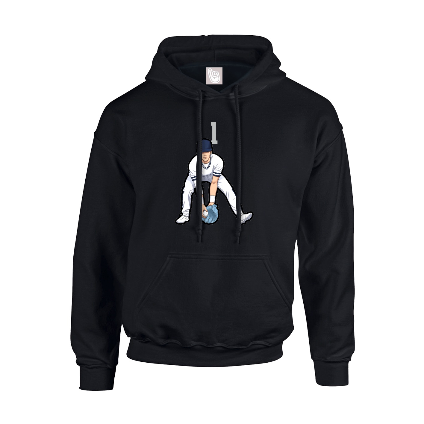 Youth Hoodie — Number Top in Black