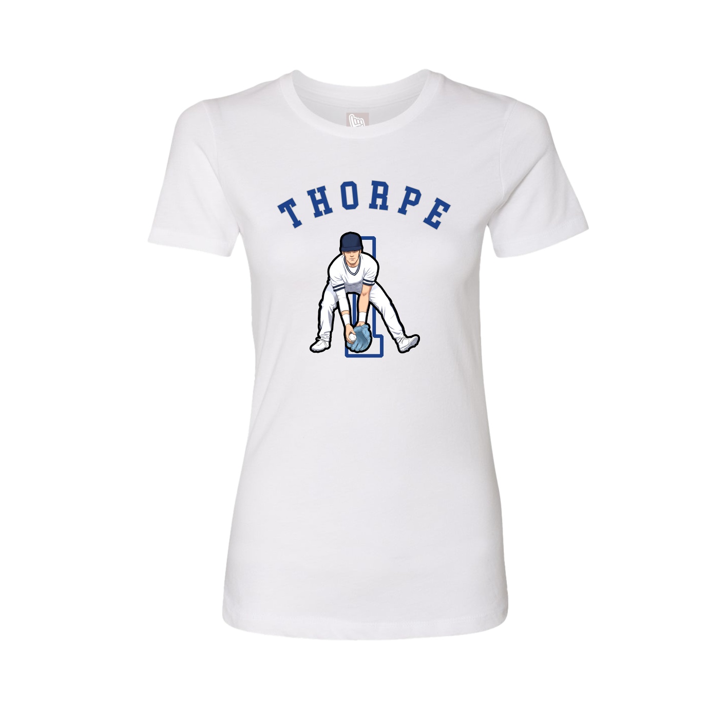 Fitted Women's Tee — Shirsey Arch in White