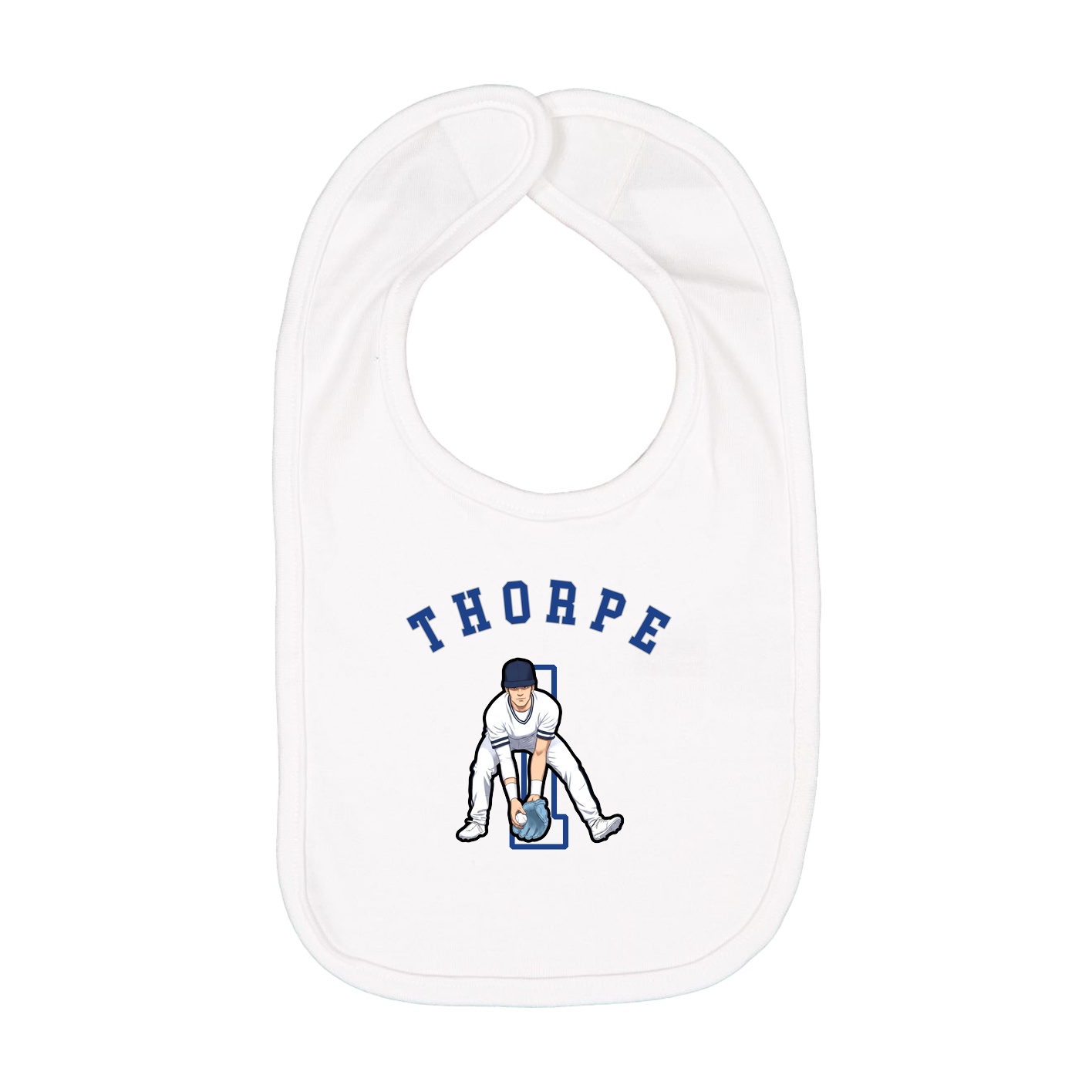 Infant Bib — Shirsey Arch in White
