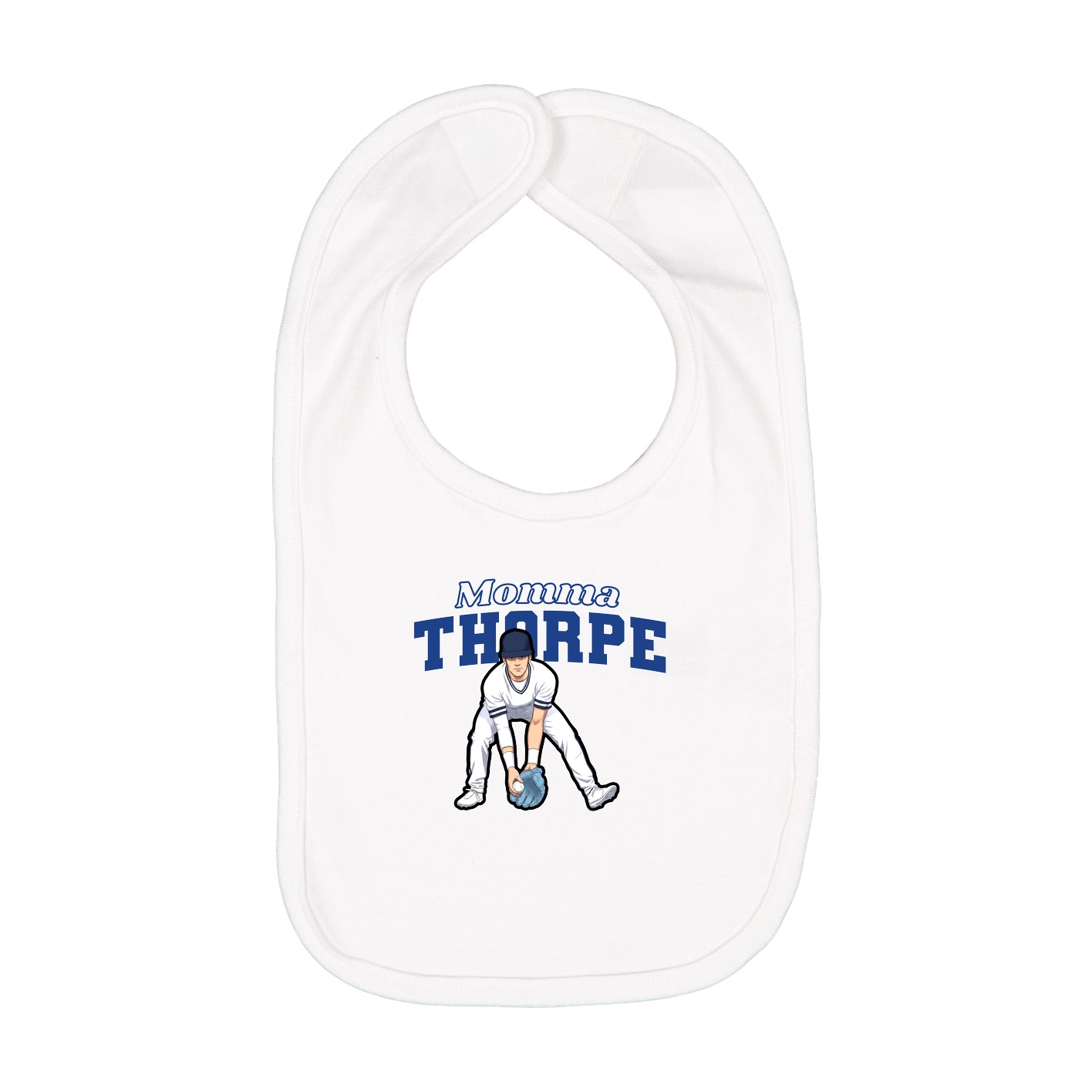 Infant Bib — Mothers Day Block in White