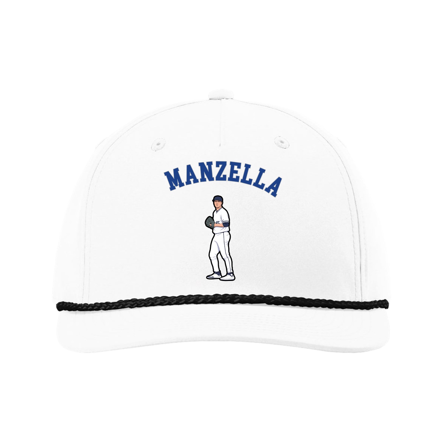 Five-Panel Classic Rope Cap — Shirsey Arch in White