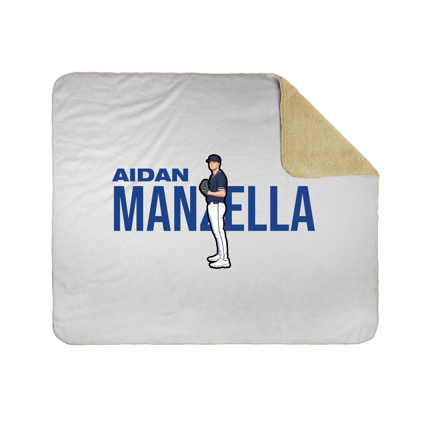 Throw Blanket — Player Name in White
