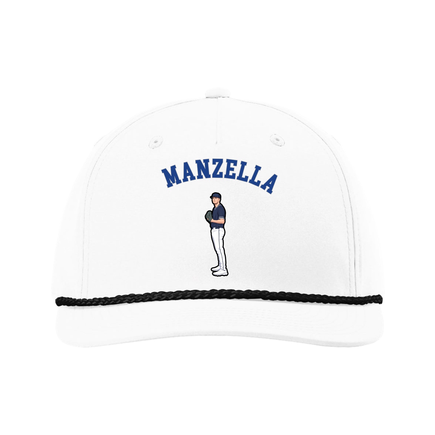 Five-Panel Classic Rope Cap — Shirsey Arch in White