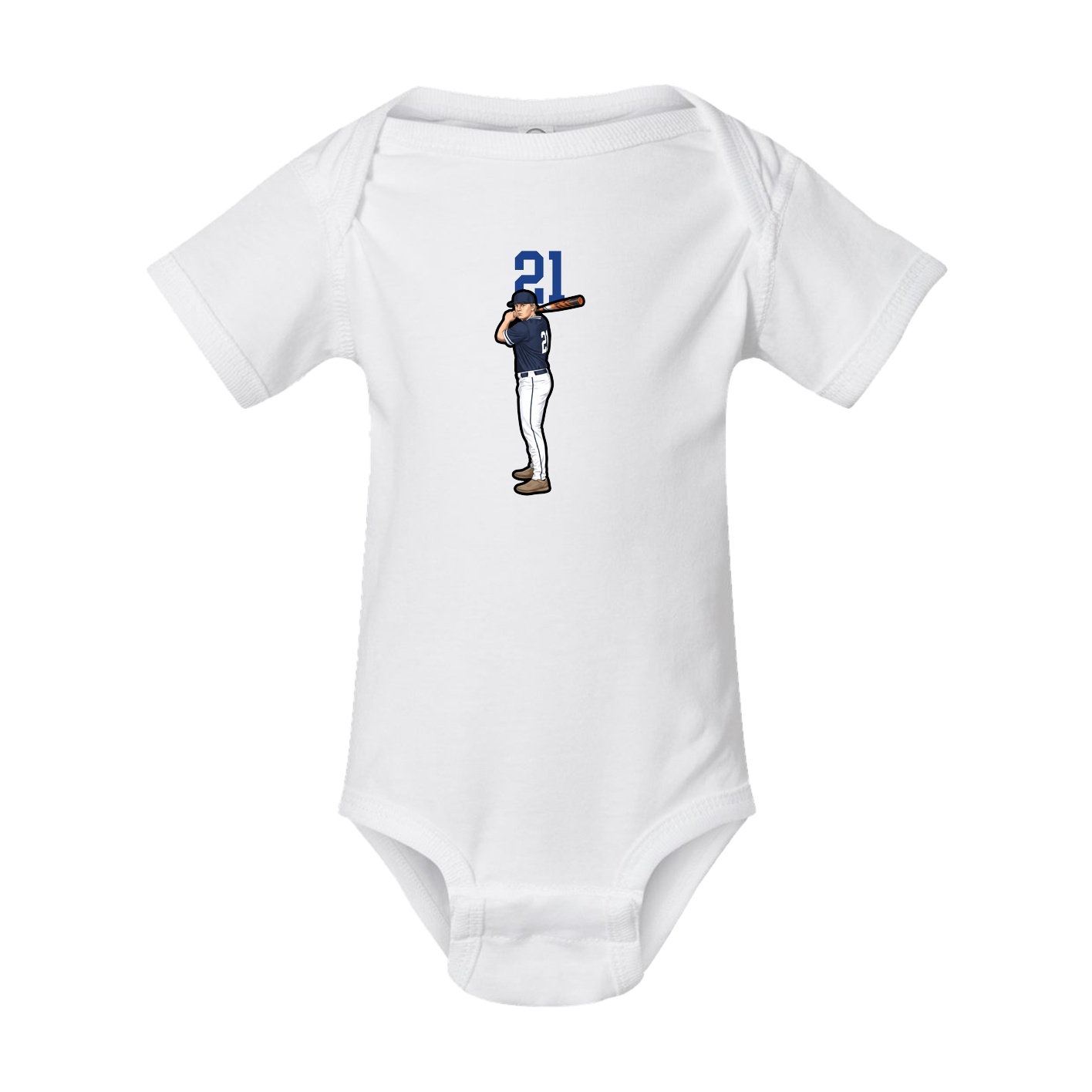 Baby Onesie — Number Top in White