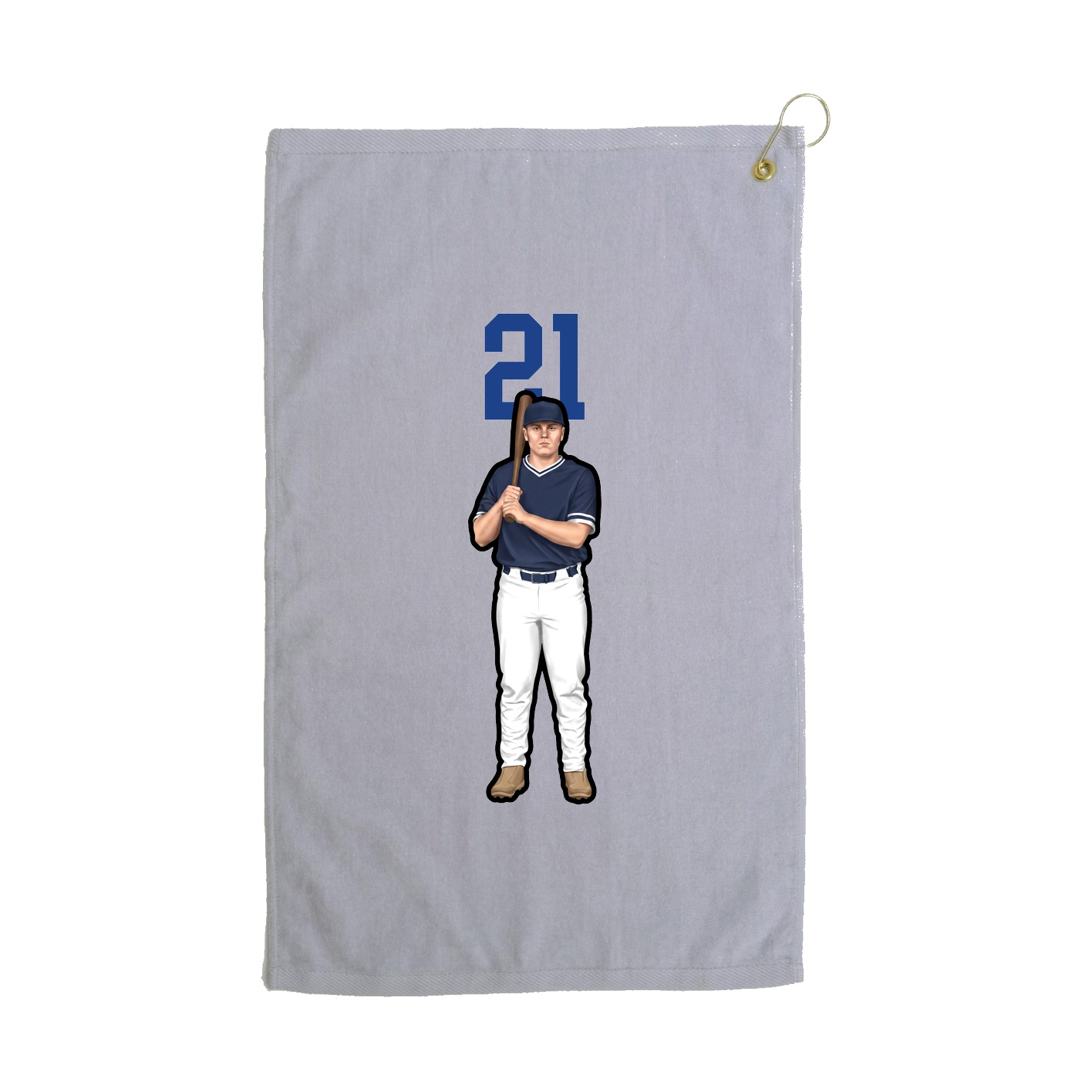 Golf Towel — Number Top in Grey