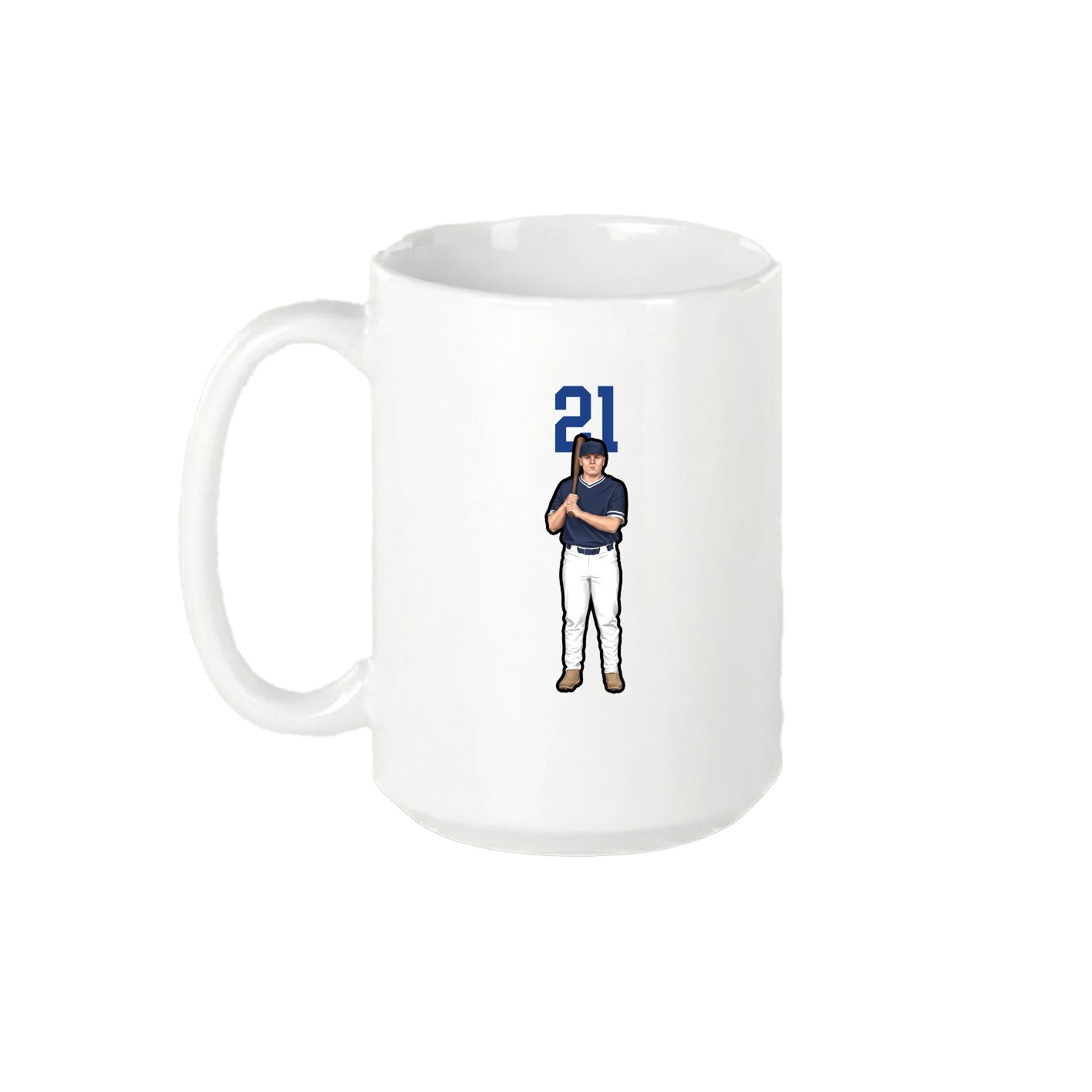 15oz Coffee Mug — Number Top in White