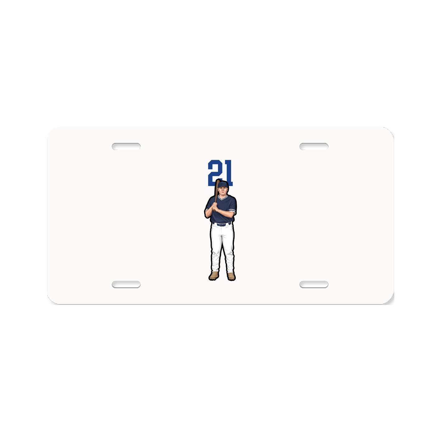 License Plate — Number Top in Classic