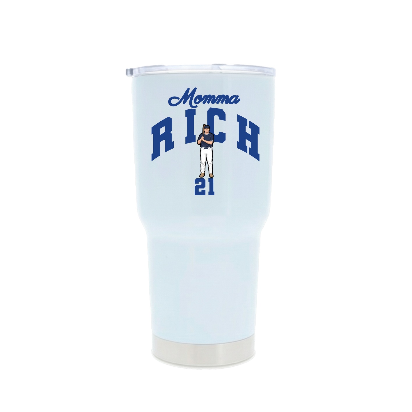 30oz Stainless Steel Tumbler — Mothers Day Arch in White