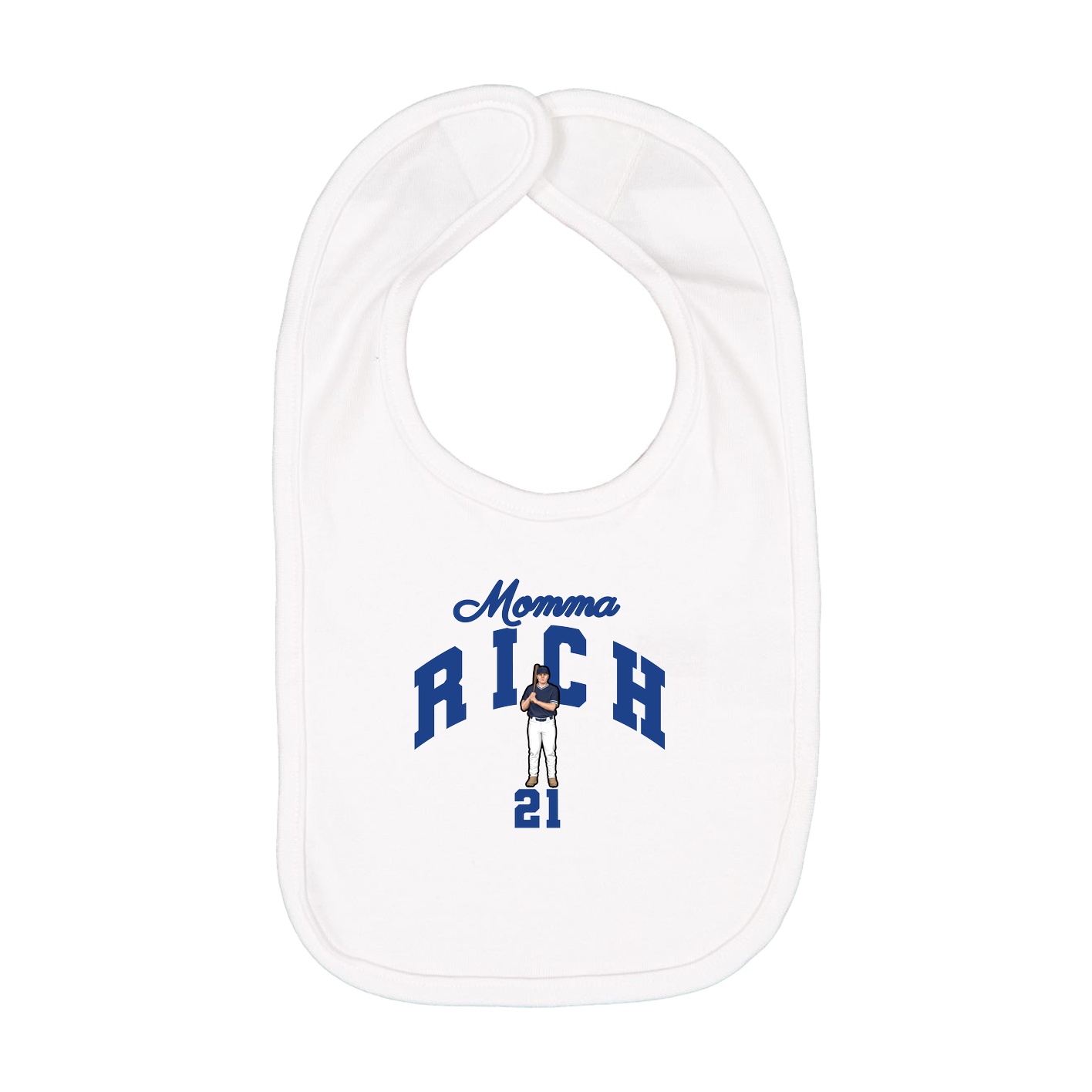 Infant Bib — Mothers Day Arch in White