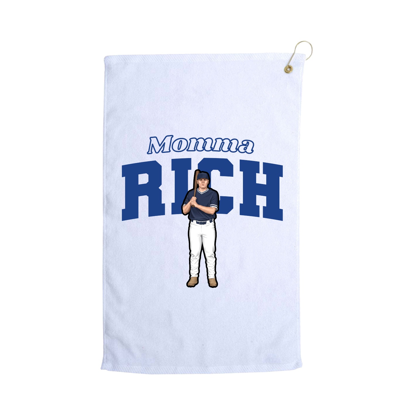 Golf Towel — Mothers Day Block in White