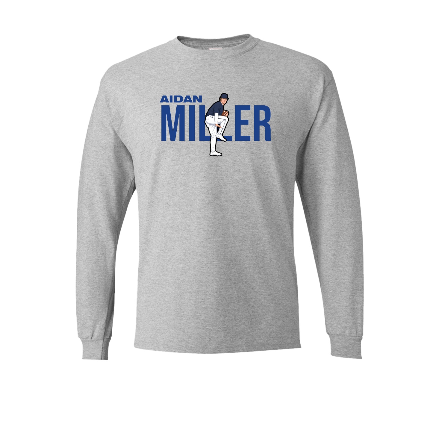 Long Sleeve Tee — Player Name in Grey