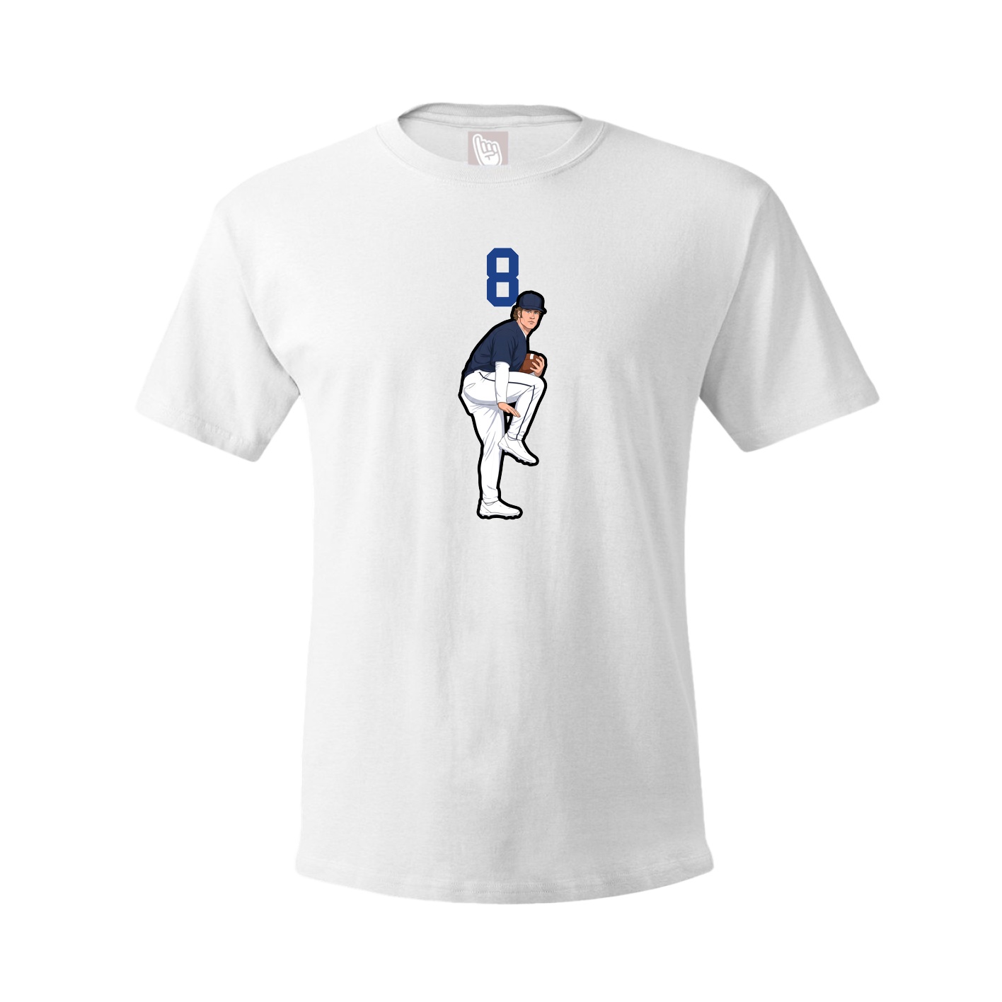 Youth Tee — Number Top in White