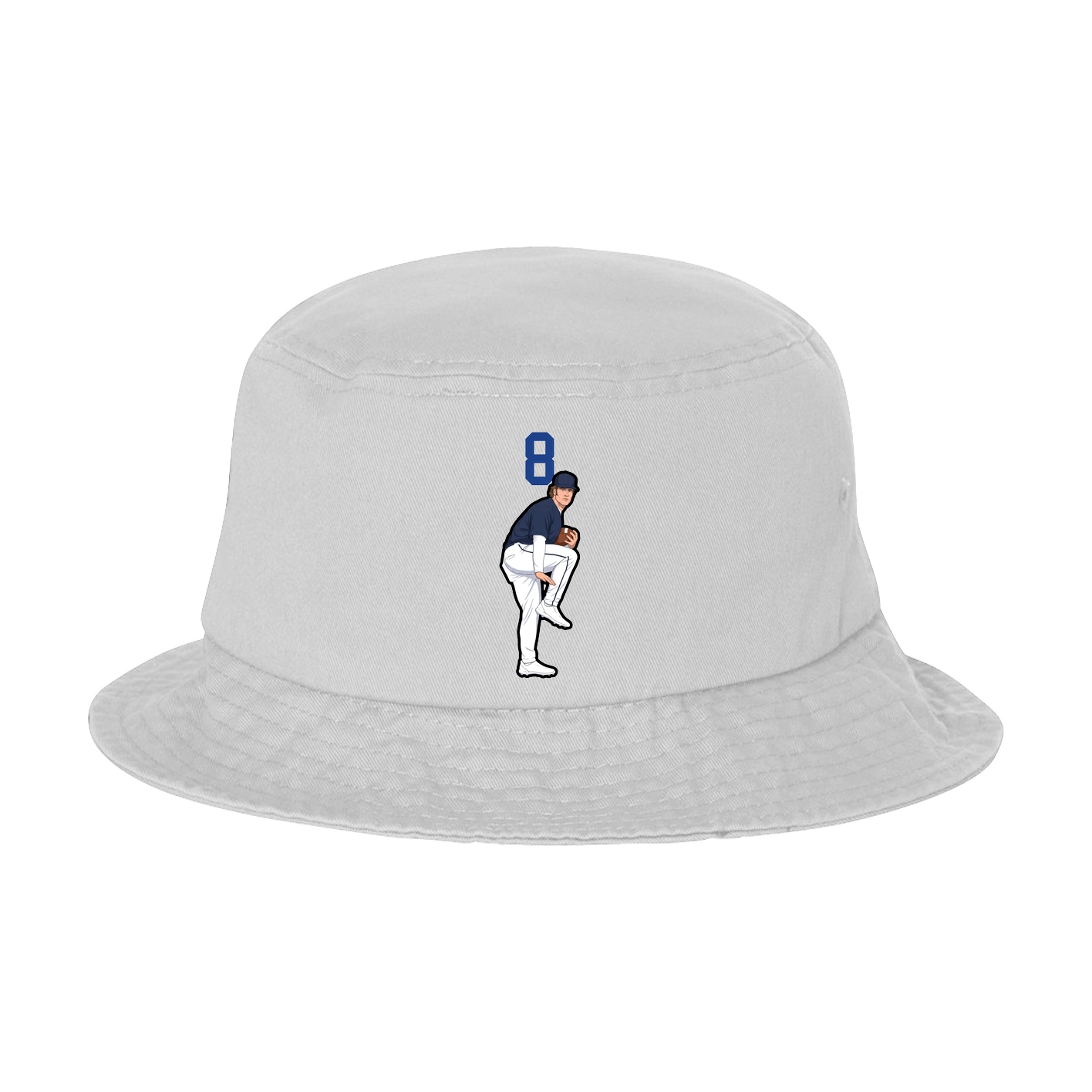 Bucket Cap — Number Top in White